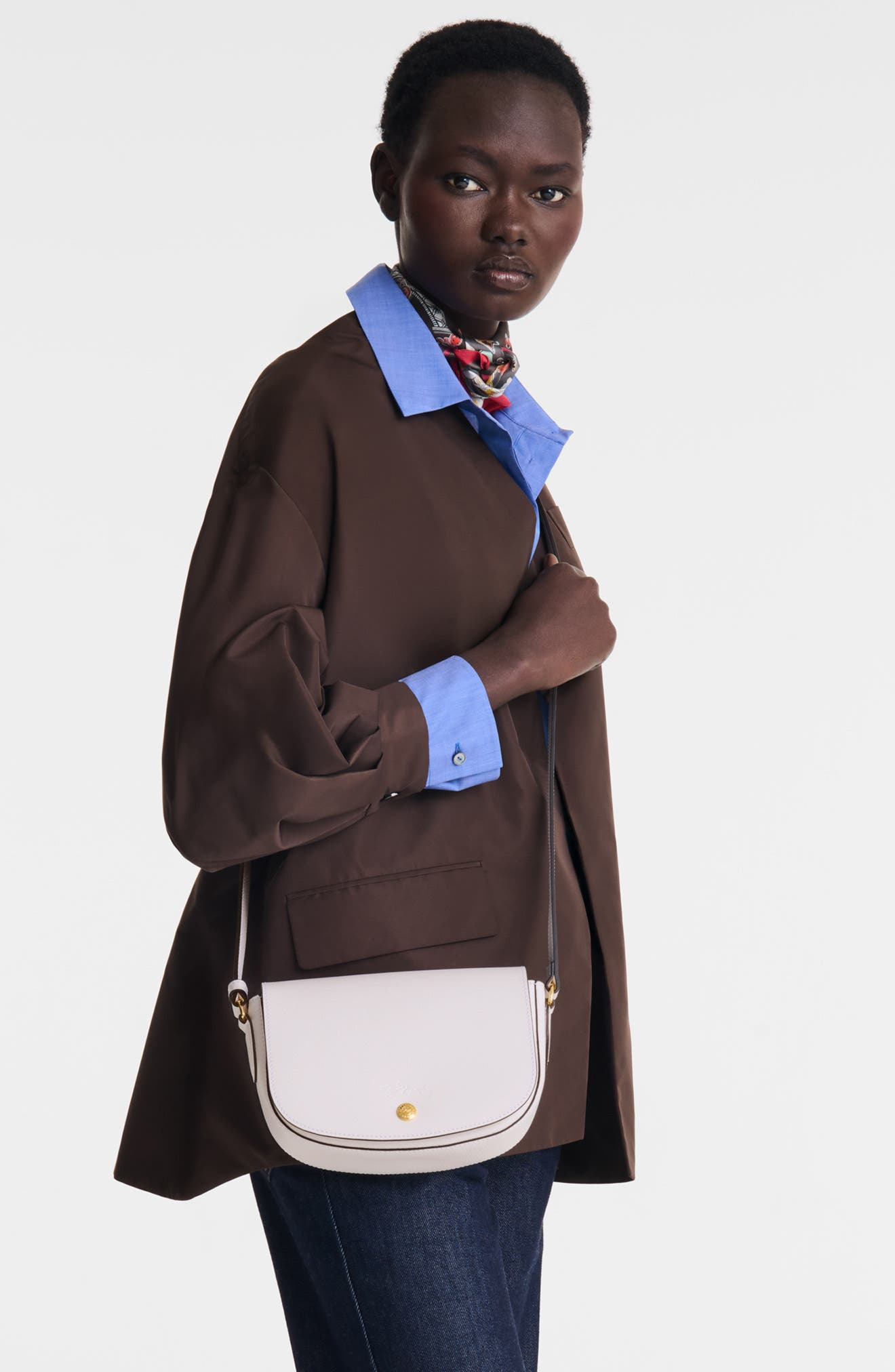 Longchamp Small Épure Leather Crossbody Bag in White at Nordstrom - 2