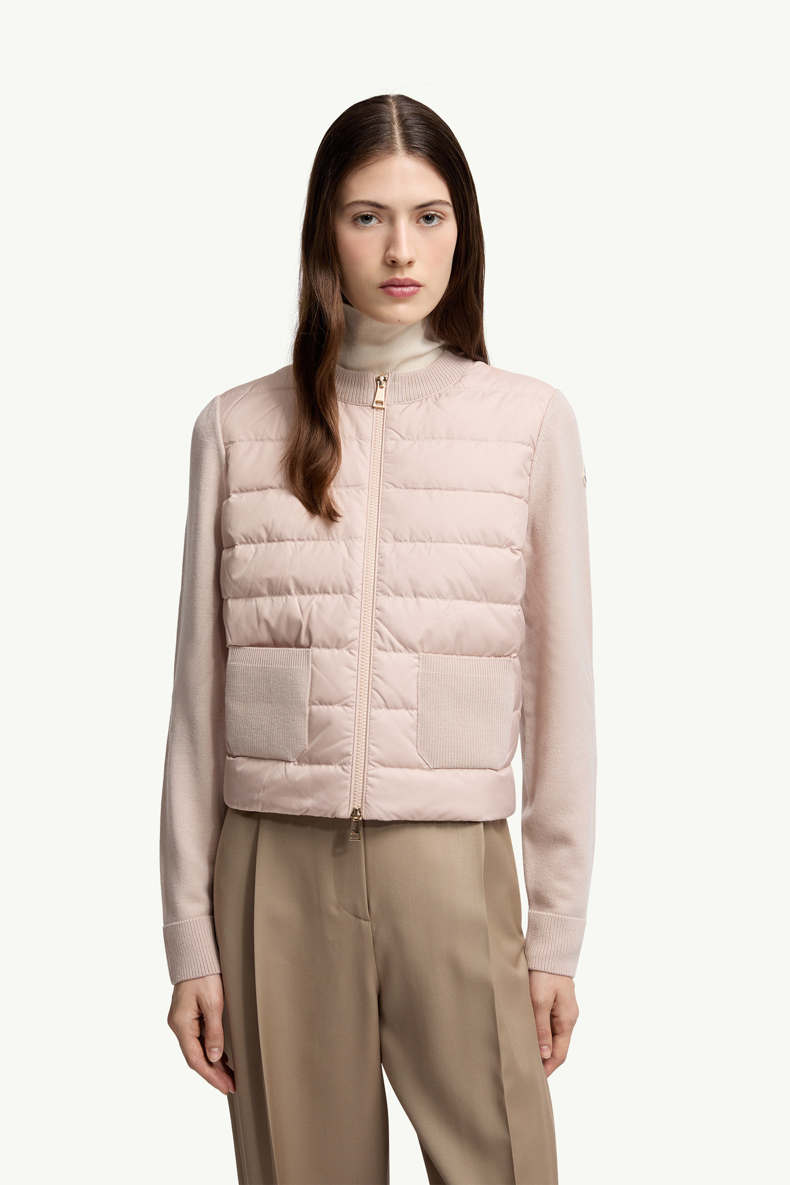Padded Wool Zip-Up Cardigan - 3
