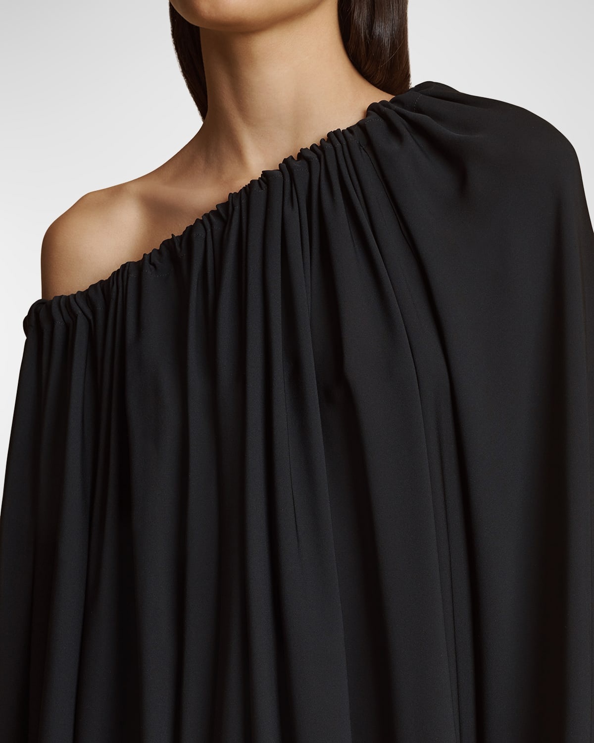 Nash One-Shoulder Draped Silk Crepe Blouse - 5