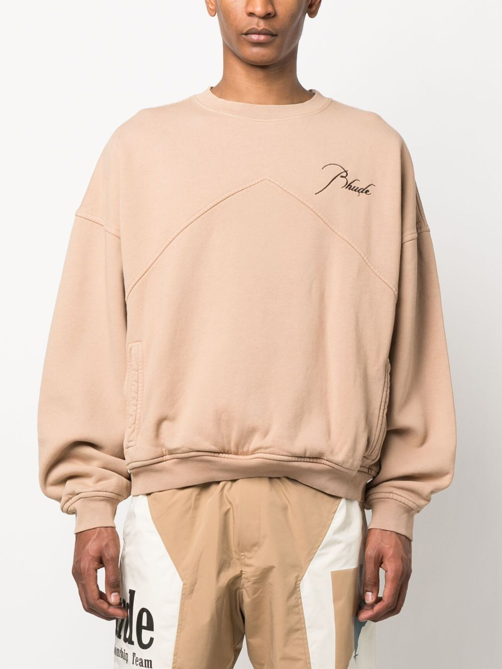 logo-print slouchy sweatshirt - 4