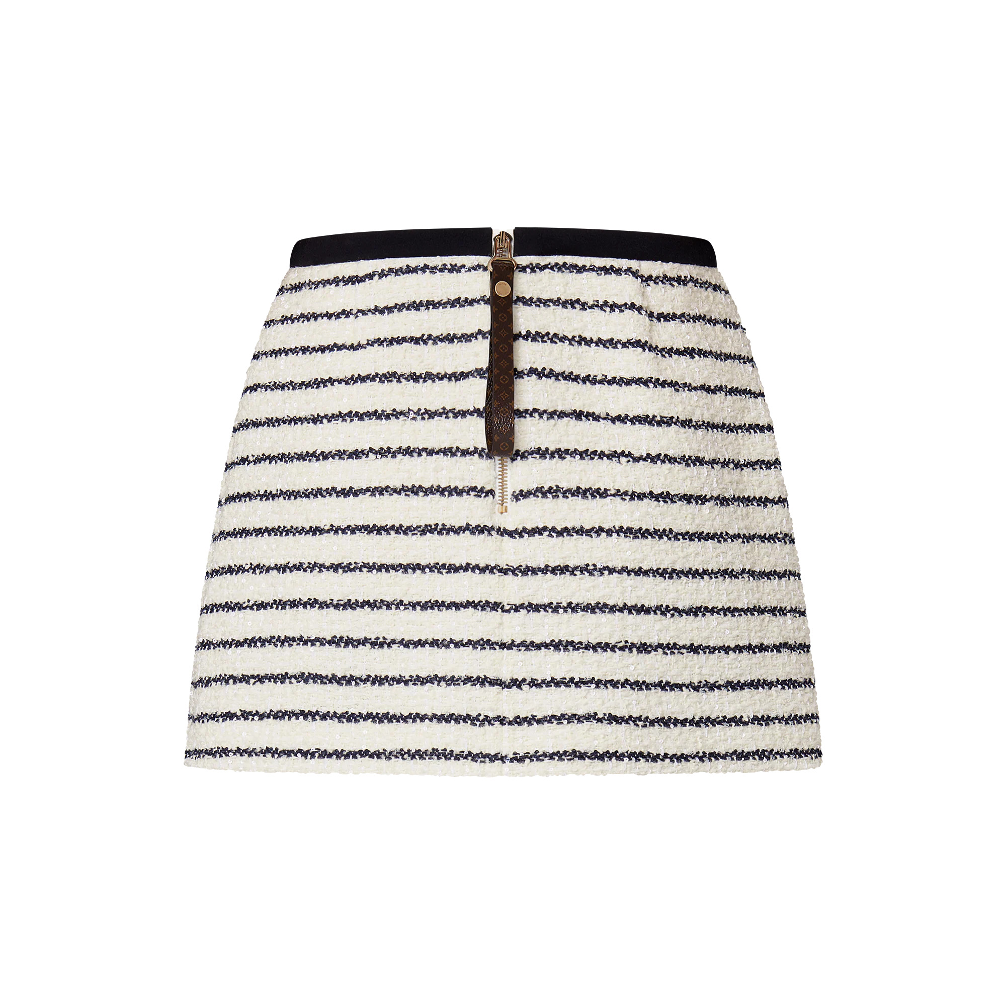 Striped Tweed Mini Skirt - 3
