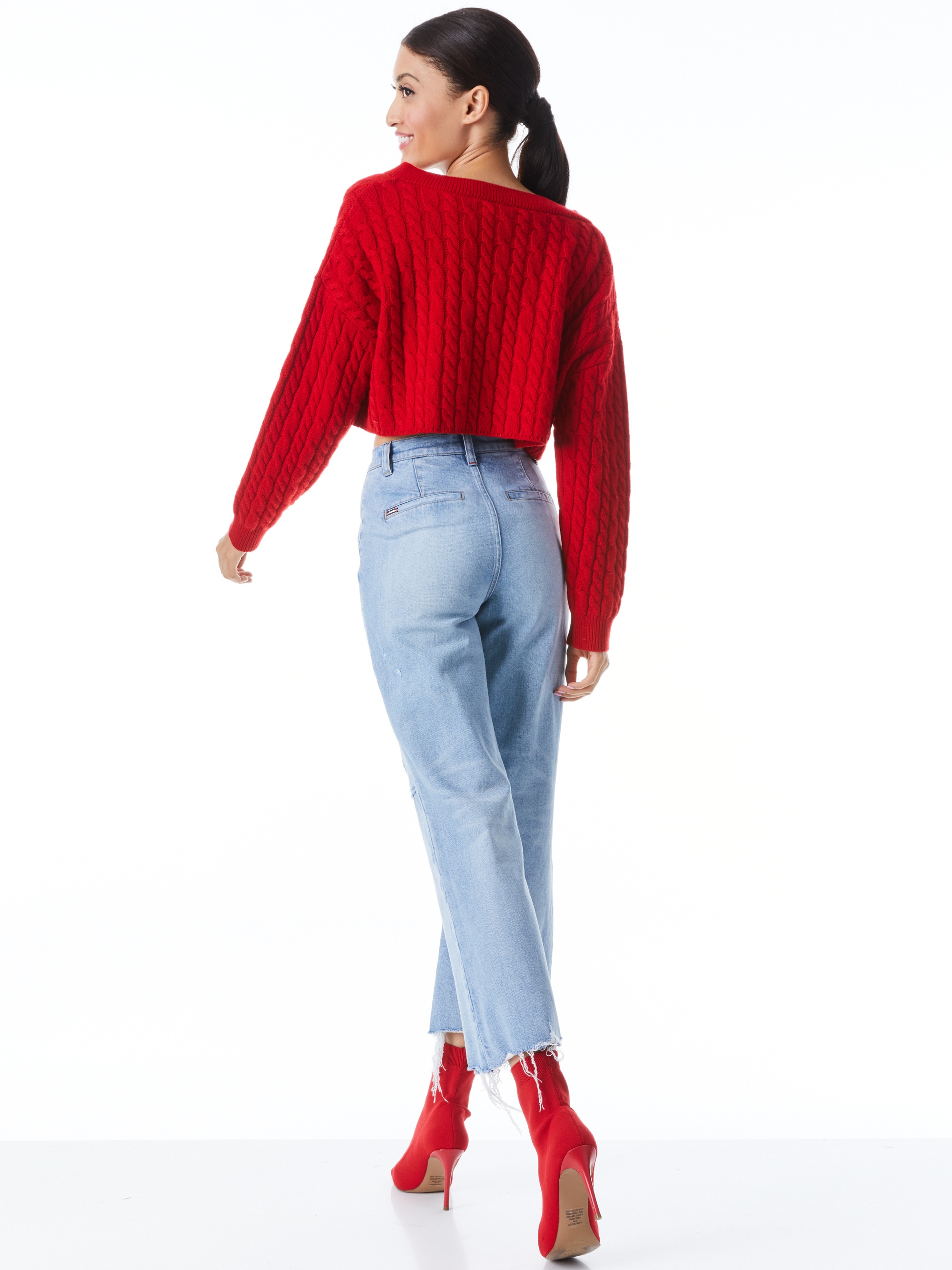 AYDEN CROPPED V-NECK PULLOVER - 3