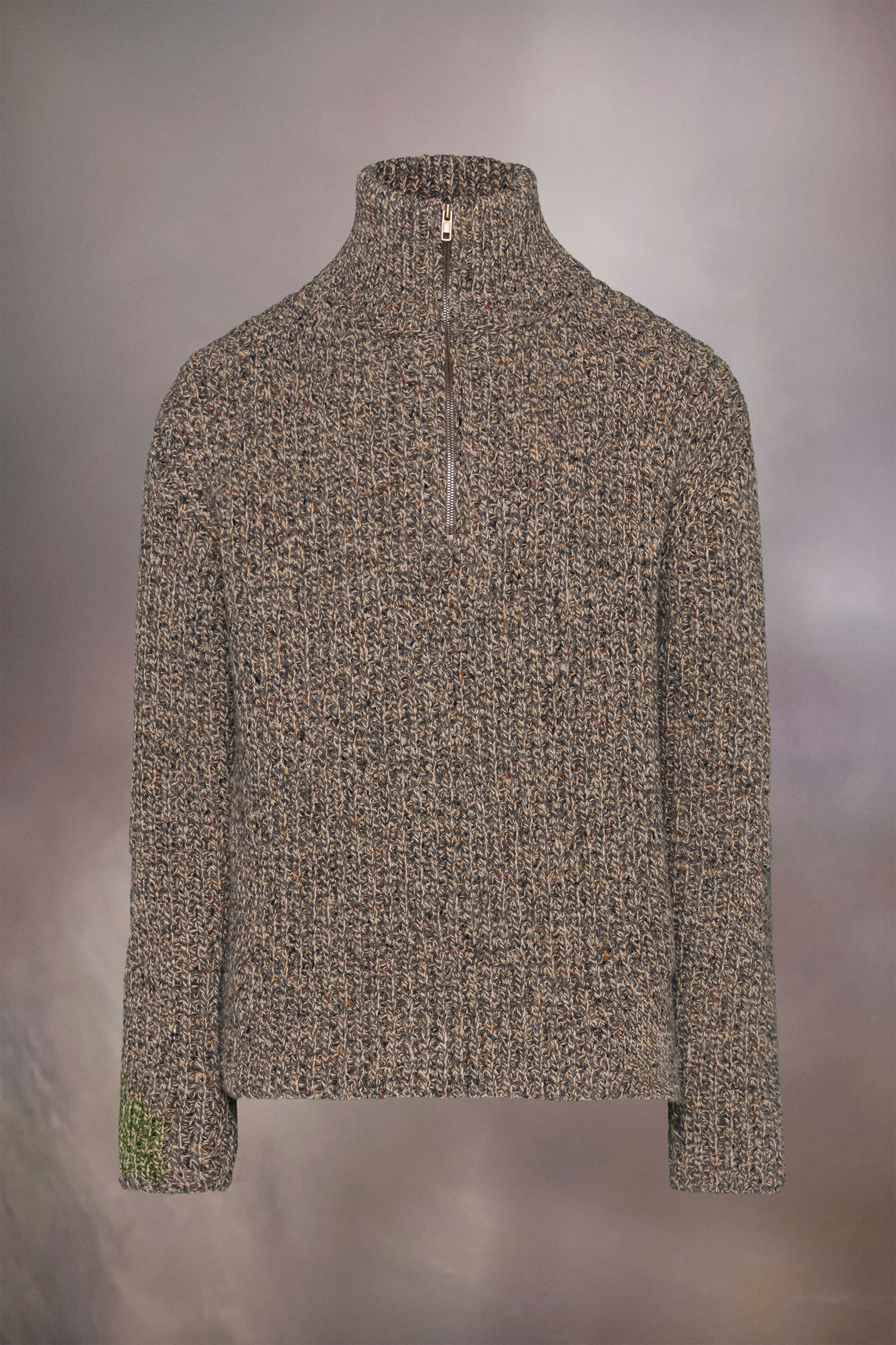 Mended zip sweater - 1