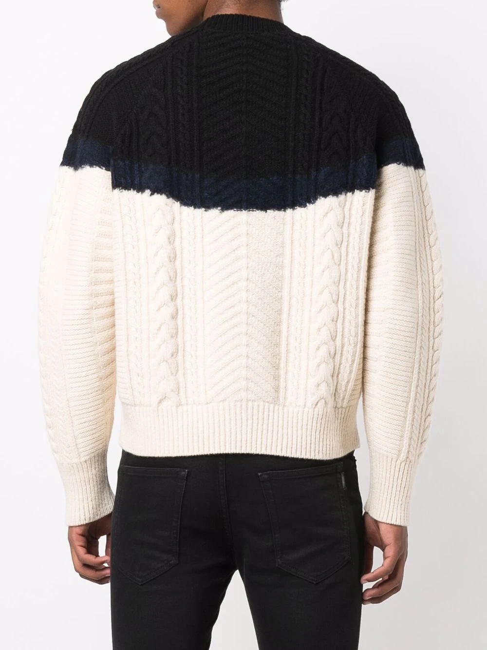 long-sleeve cable-knit jumper - 4