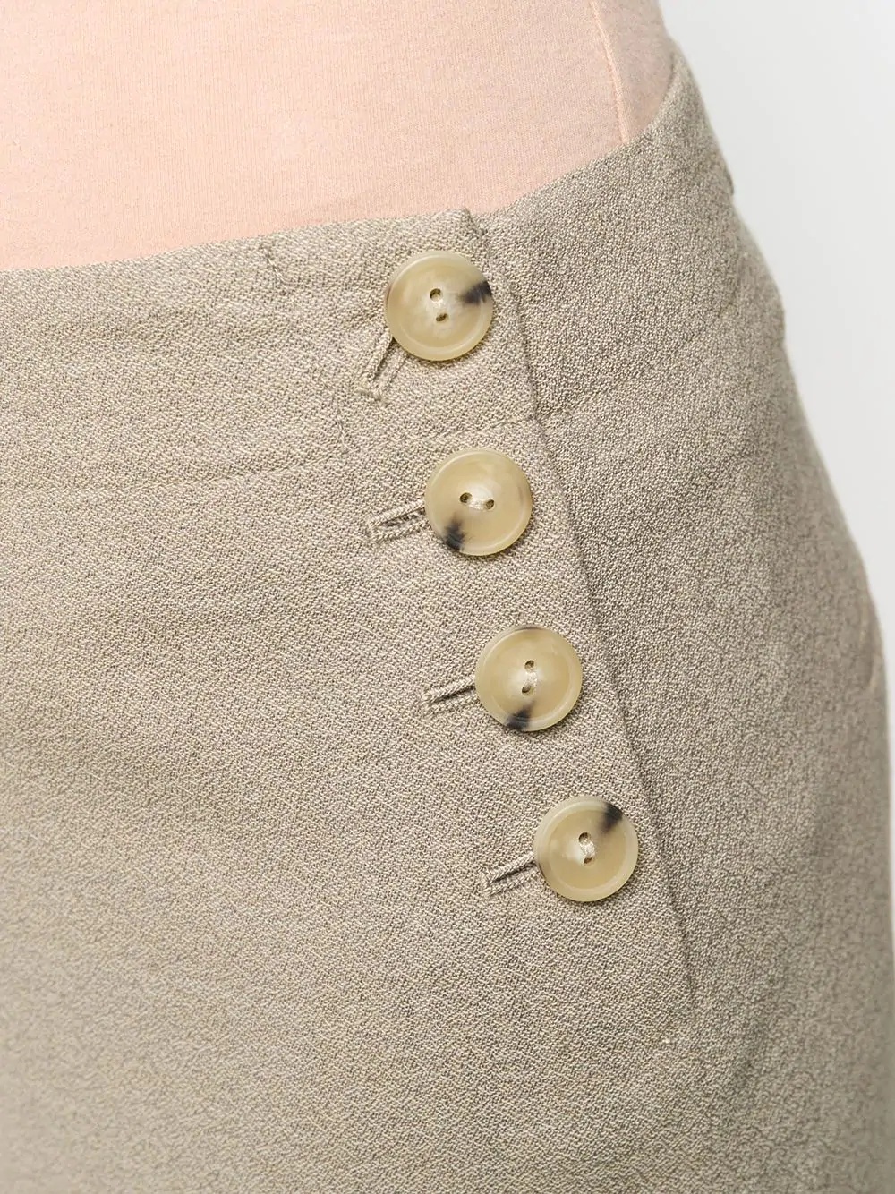 side-button wool trousers - 5