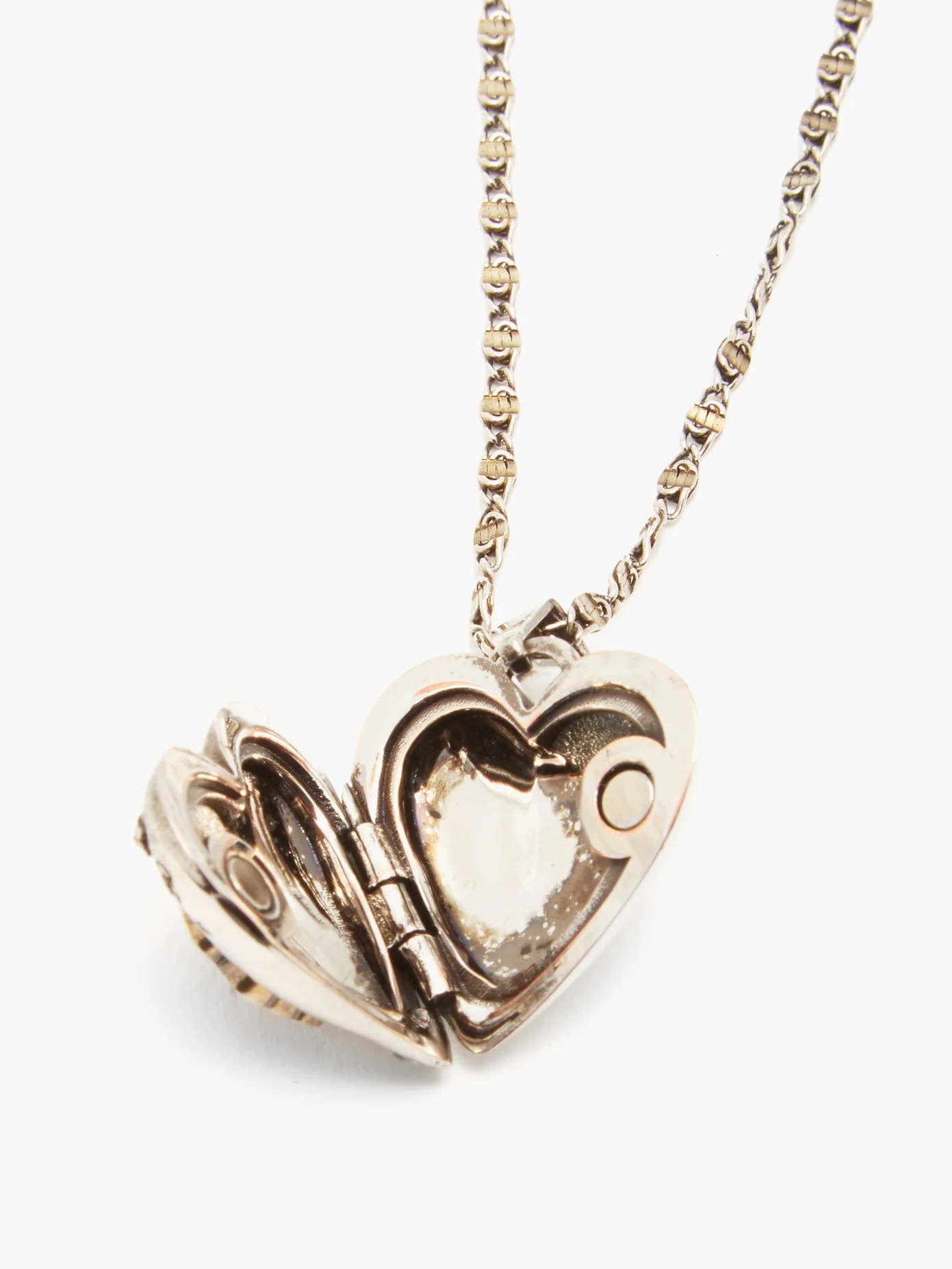 Heart-locket chain necklace - 3