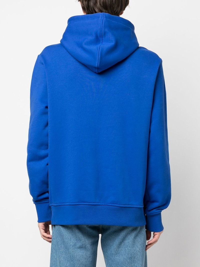 logo-embossed cotton hoodie 4