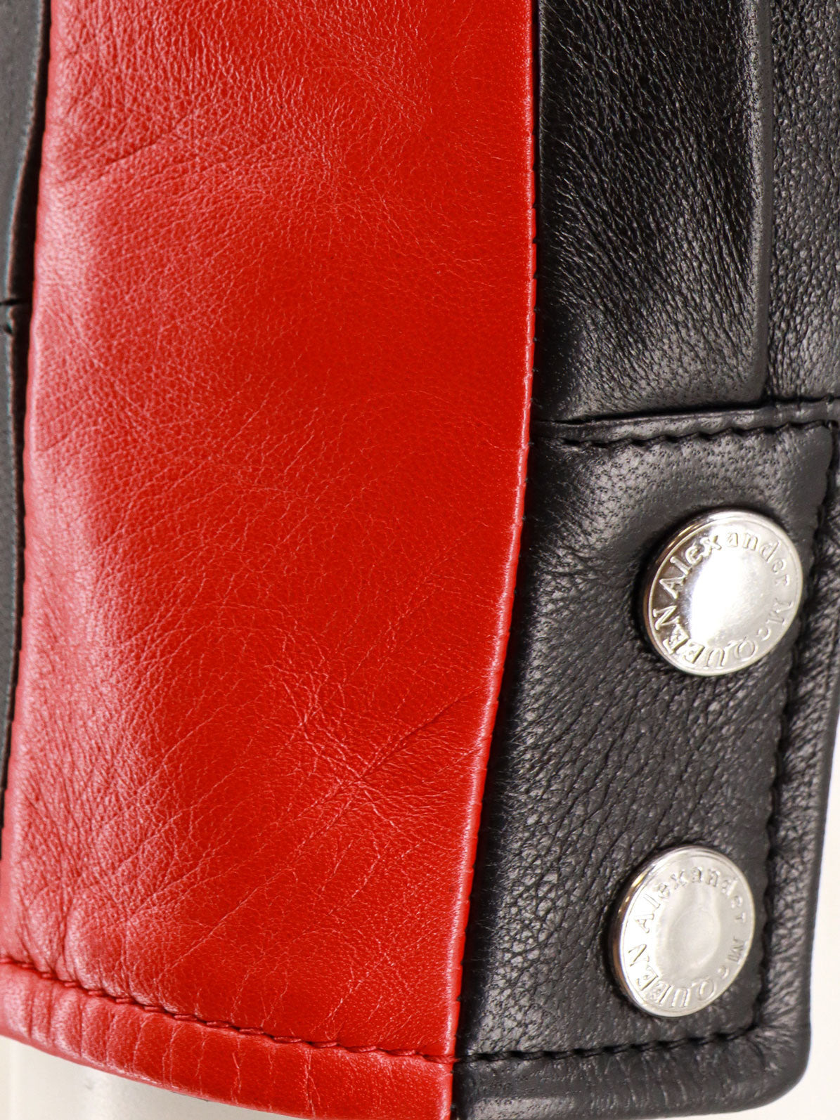 Leather Jacket With Contrasting Bands - 3