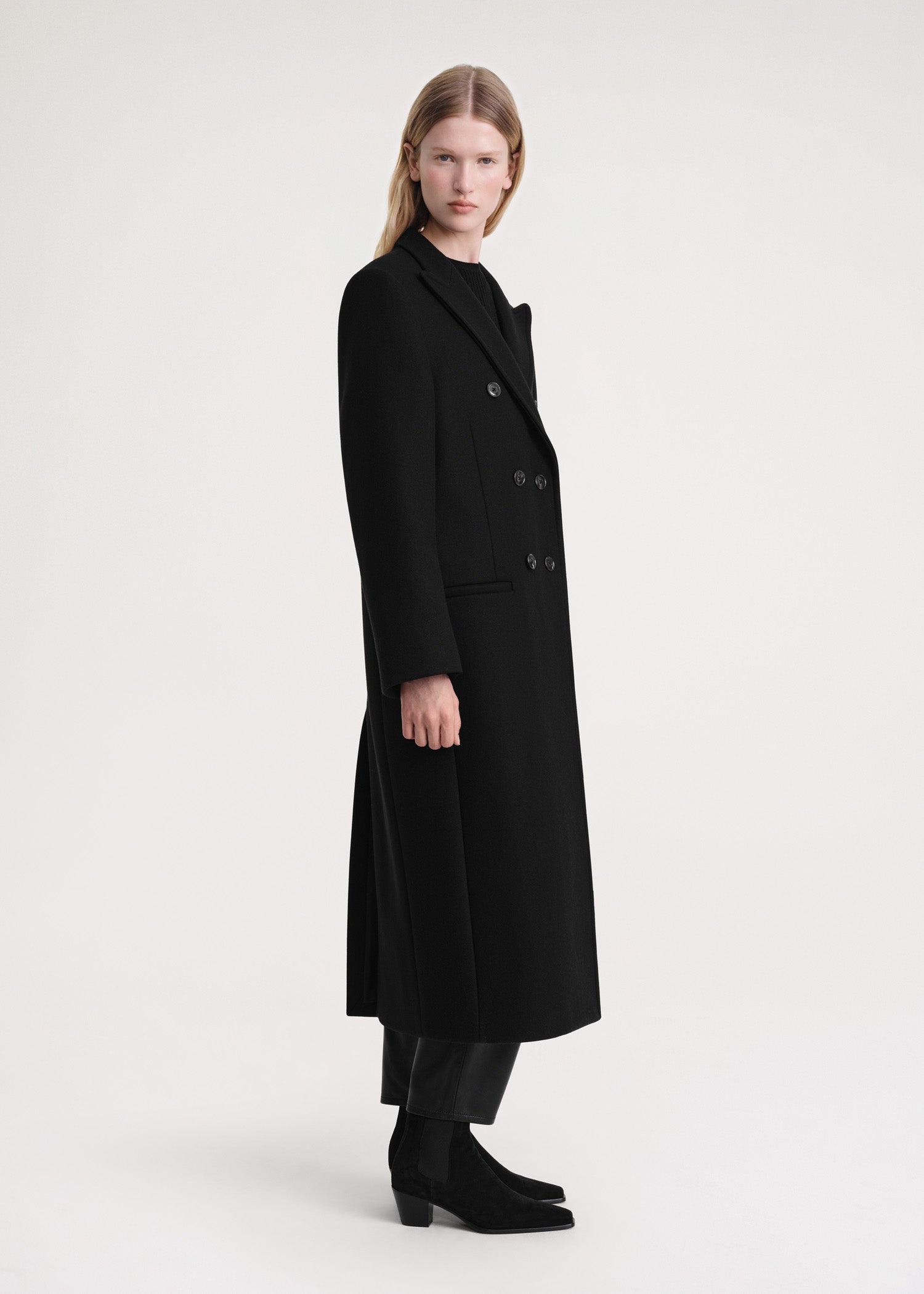 Tailored overcoat black - 3
