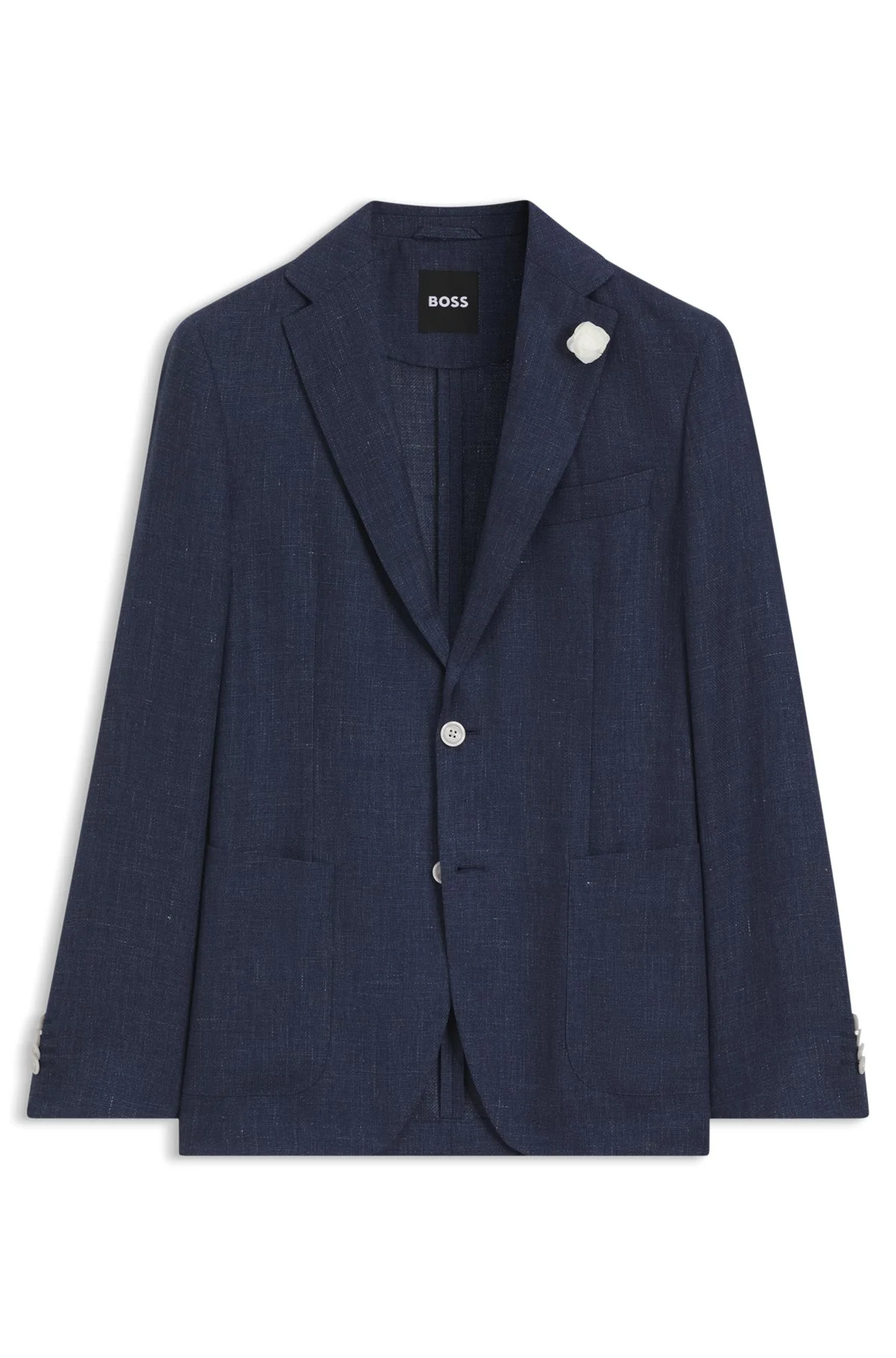 SLIM-FIT JACKET IN A LINEN BLEND - 1