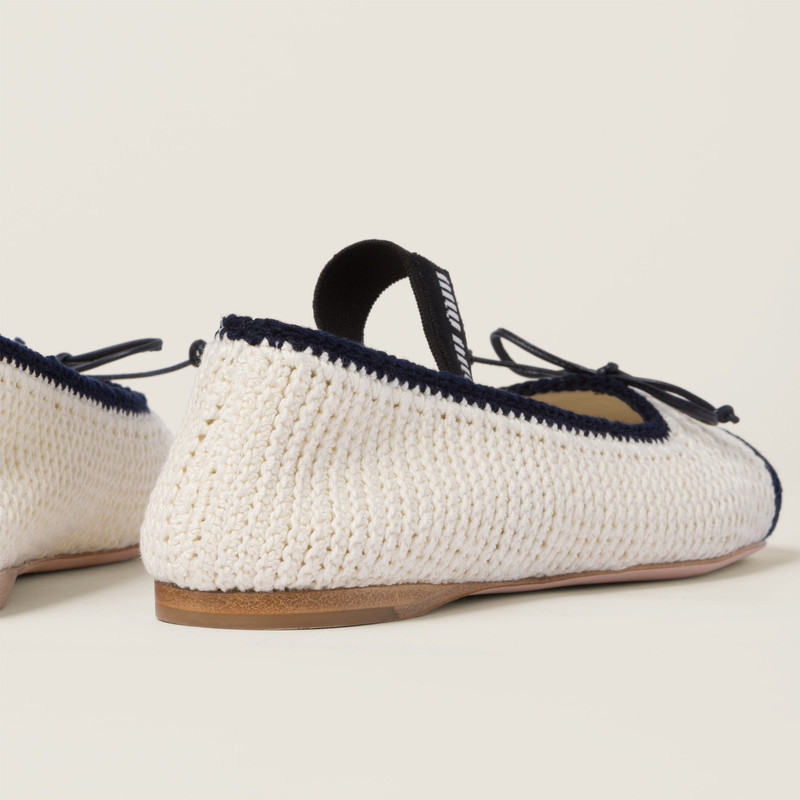 Miu Miu Crochet knit ballerinas outlook