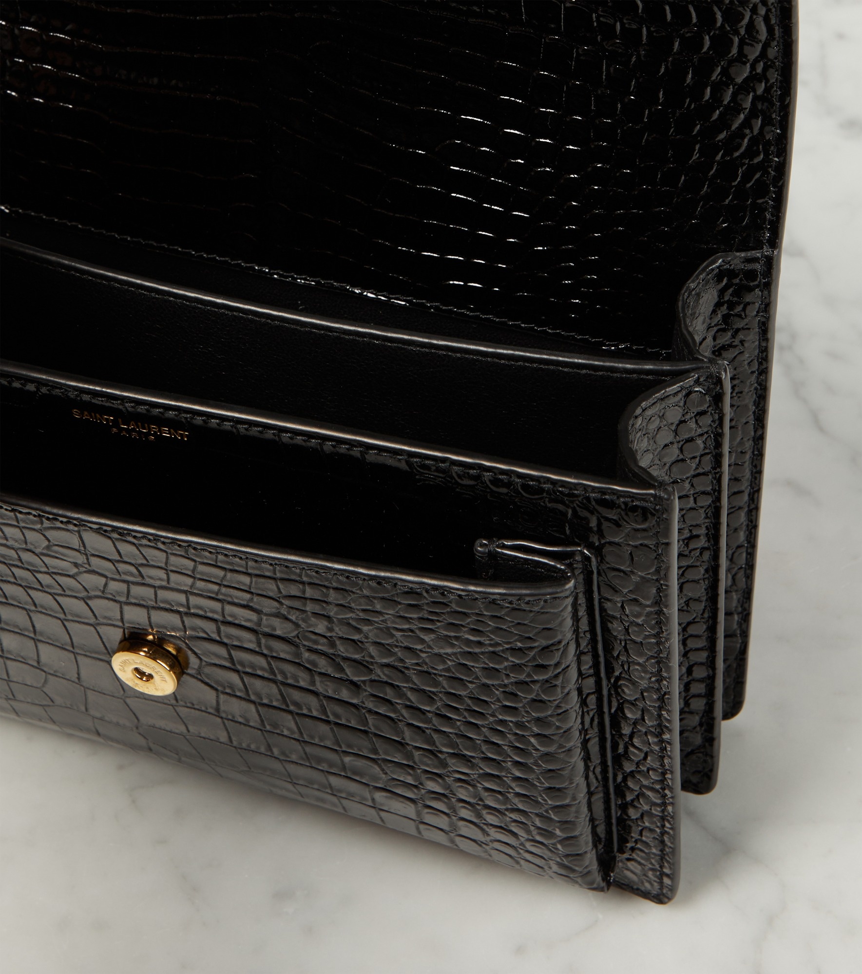 Sunset Medium croc-effect leather shoulder bag - 3