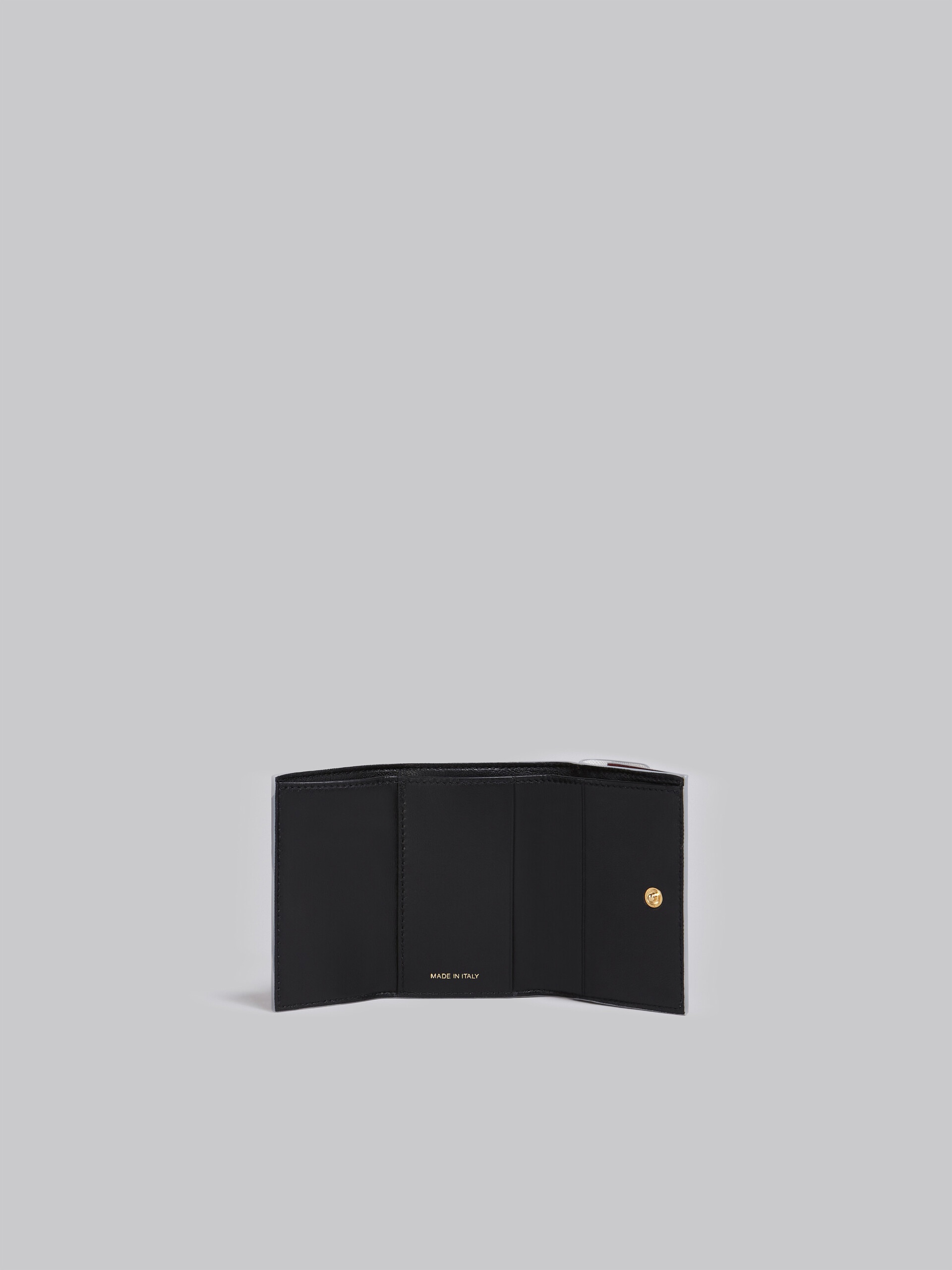 WHITE PINK AND RED SAFFIANO LEATHER TRI-FOLD WALLET - 2