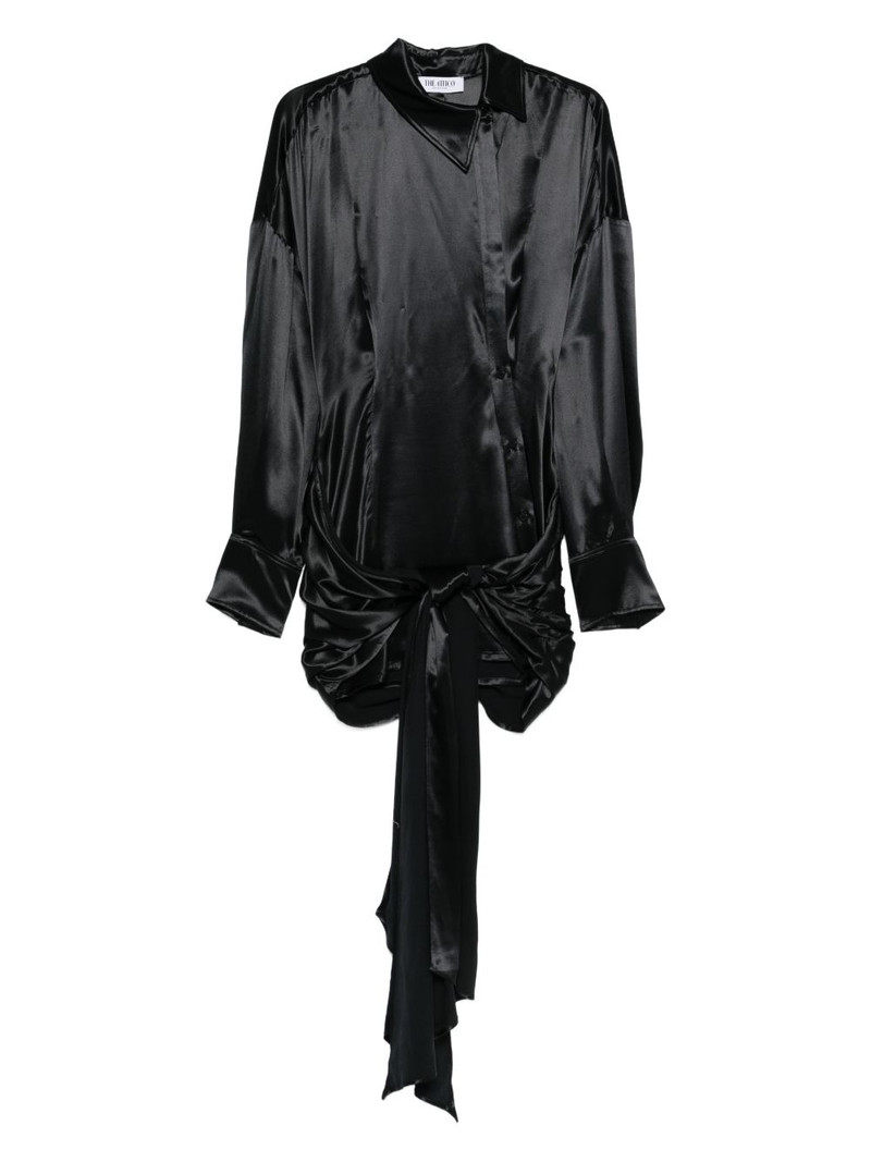 knot long-sleeve mini dress 1