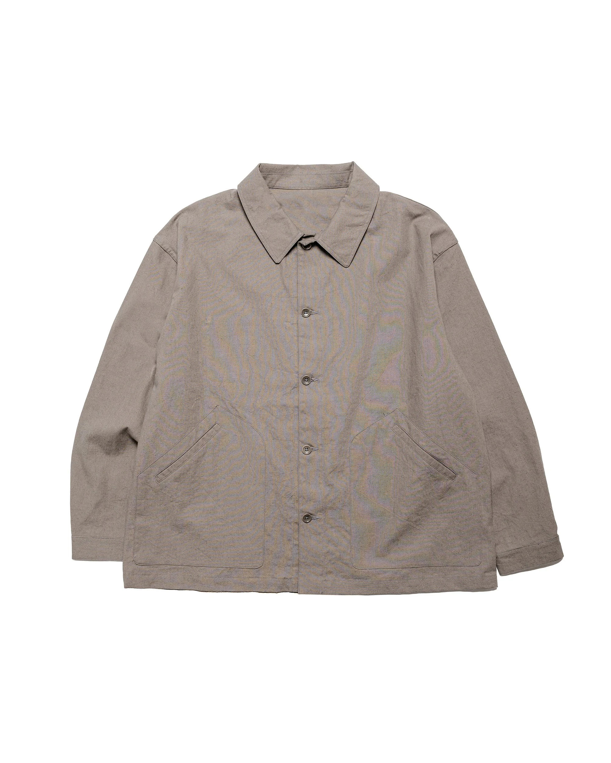 Signal Shirt Mid Grey Overdyed Canvas - 1