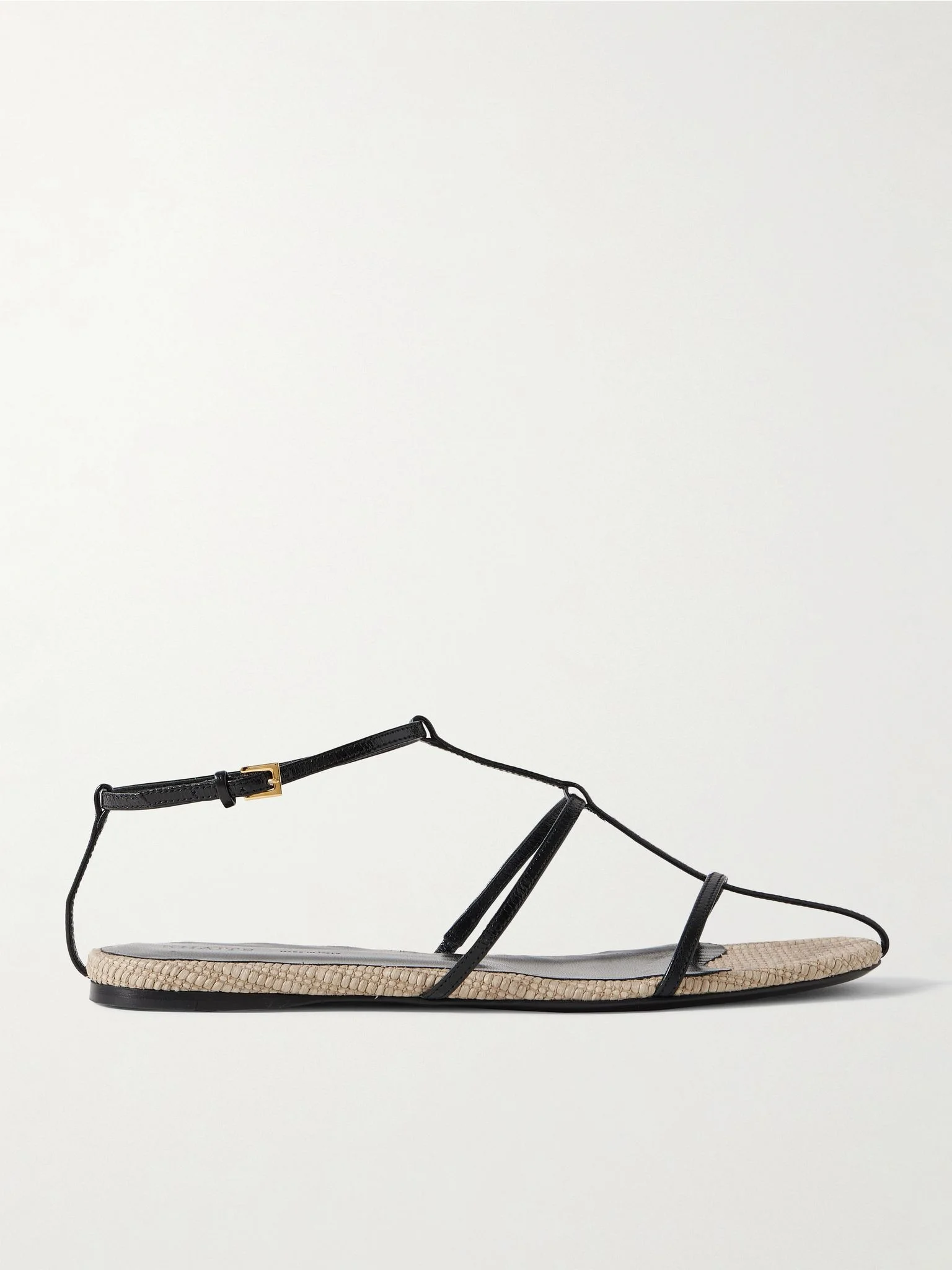 Cage leather sandals Black - 1