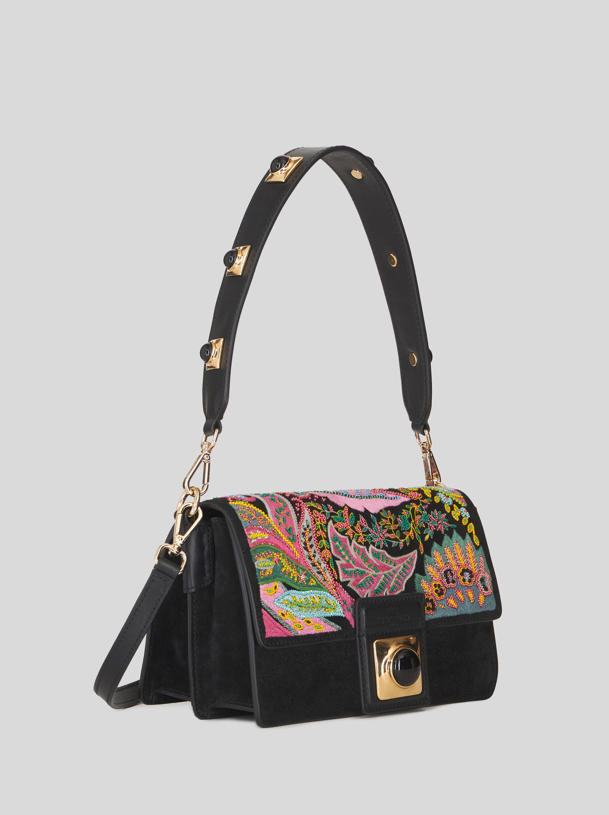 MEDIUM CROWN ME SHOULDER BAG WITH PAISLEY EMBROIDERY - 5