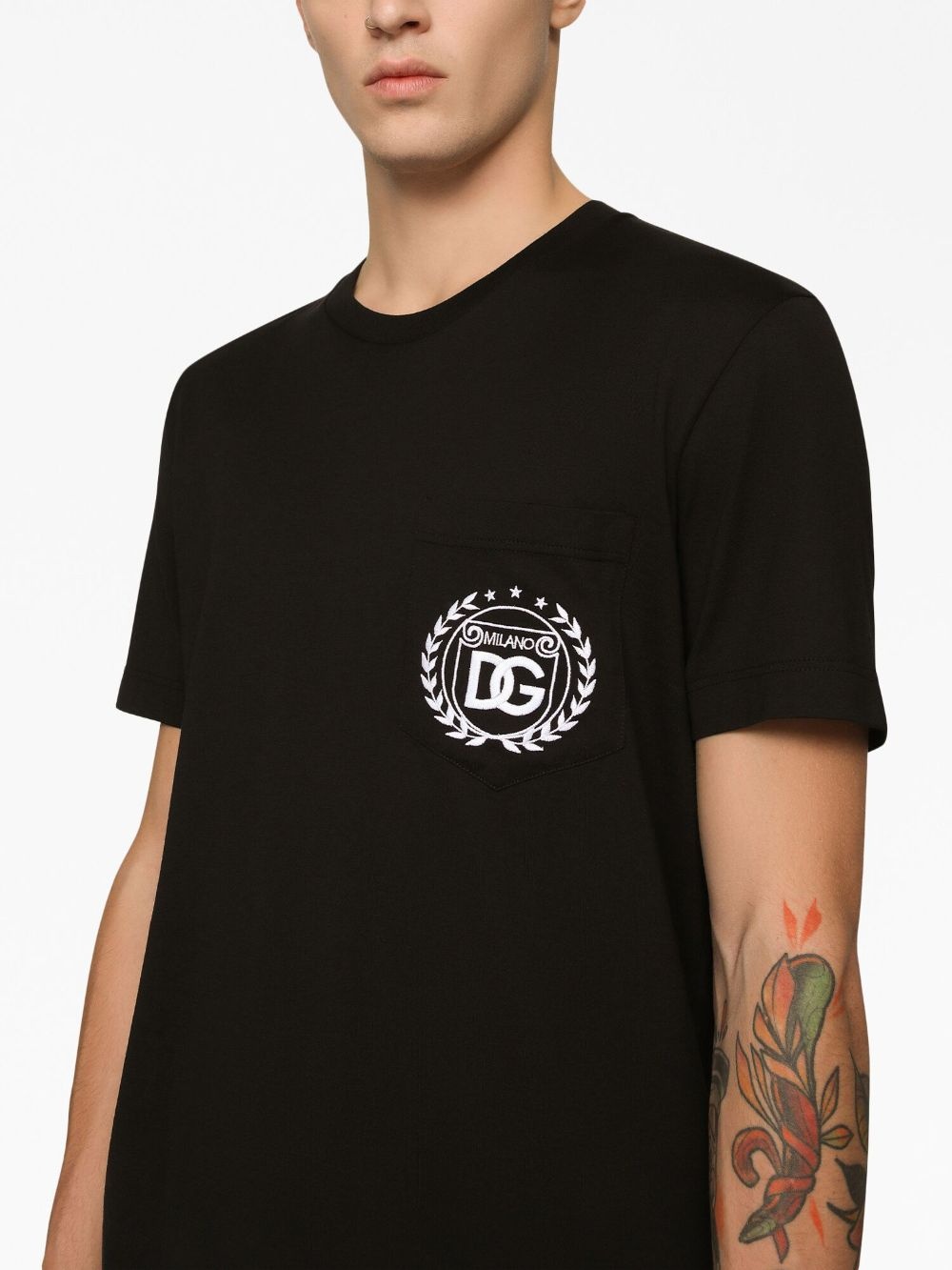 embroidered-logo cotton T-shirt - 4
