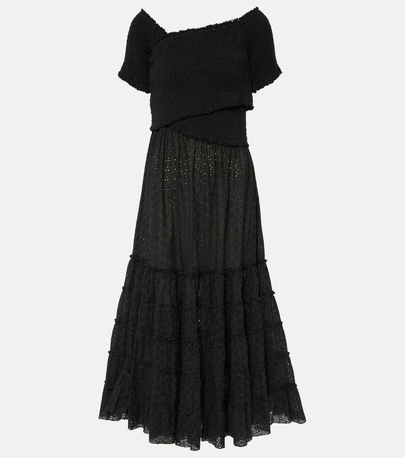 Soledad smocked cotton midi dress - 1