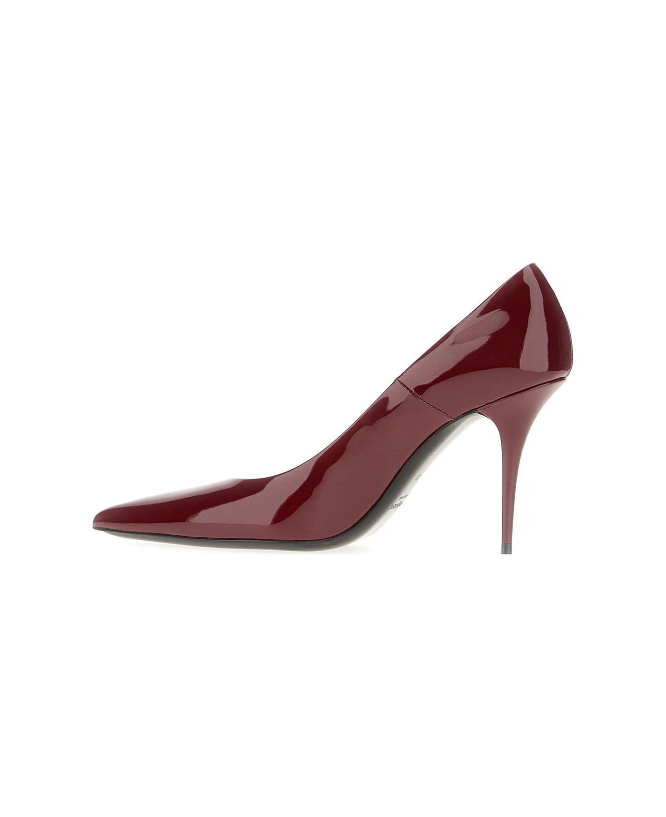 Burgundy Leather Pumps - 3