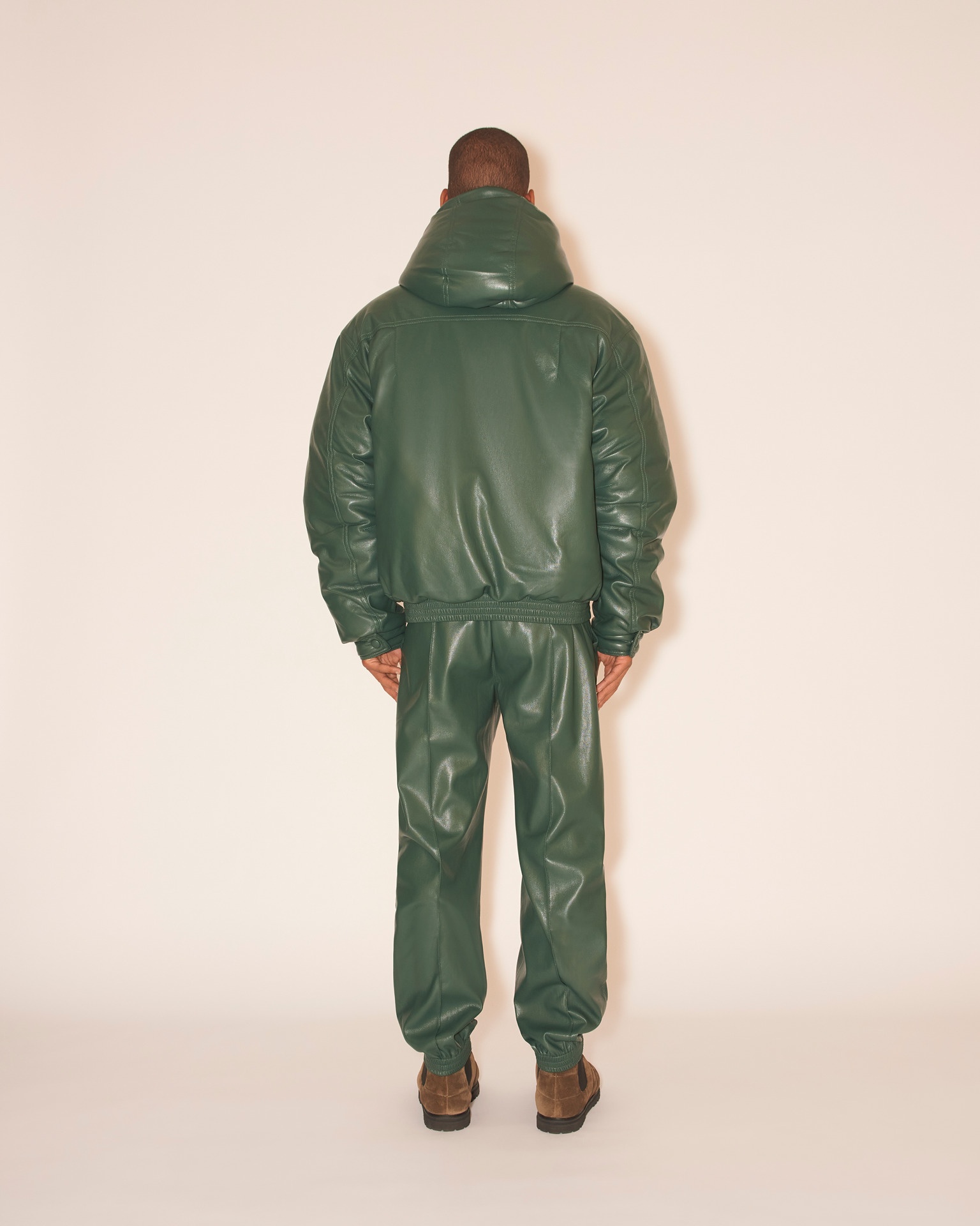 DUY - OKOBOR™ alt-leather padded bomber - Pine green - 6