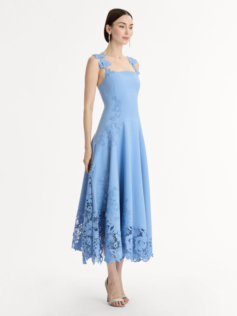PORCELAIN FLOWER GUIPURE DRESS 4