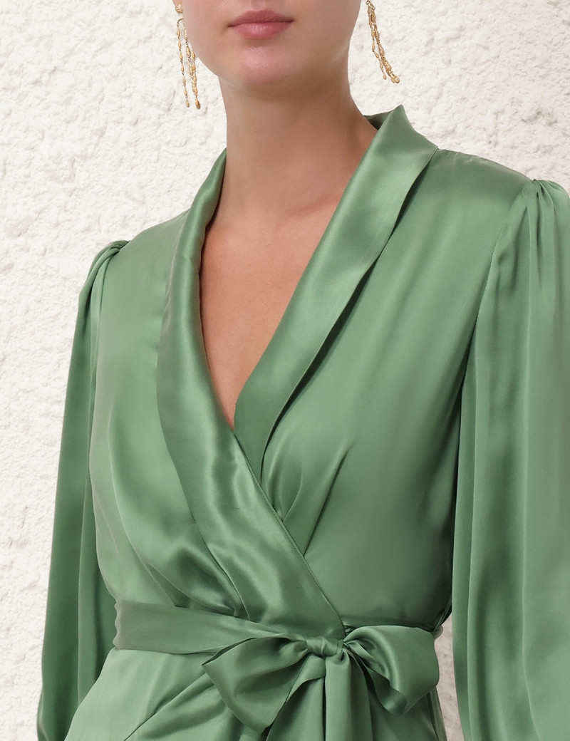 SILK WRAP MINI DRESS 6