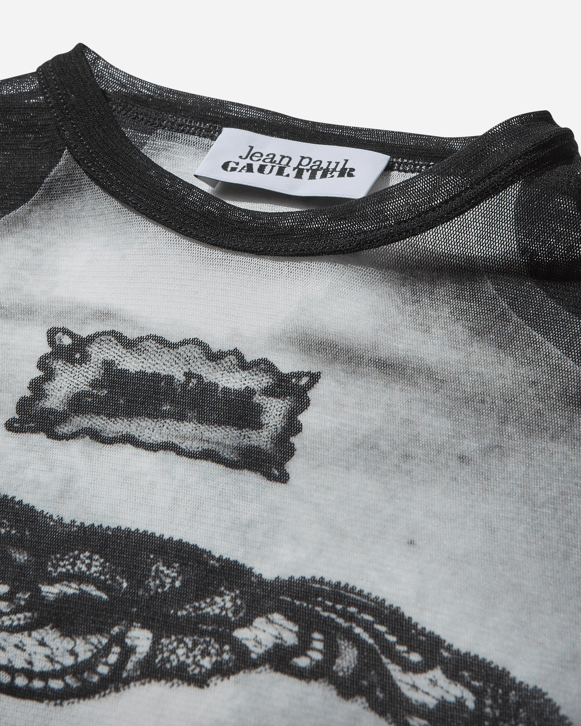 Women's Body Lace Marinière Top Black / Grey / White - 3
