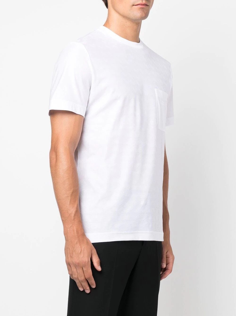 logo-embroidered pocket T-shirt - 3