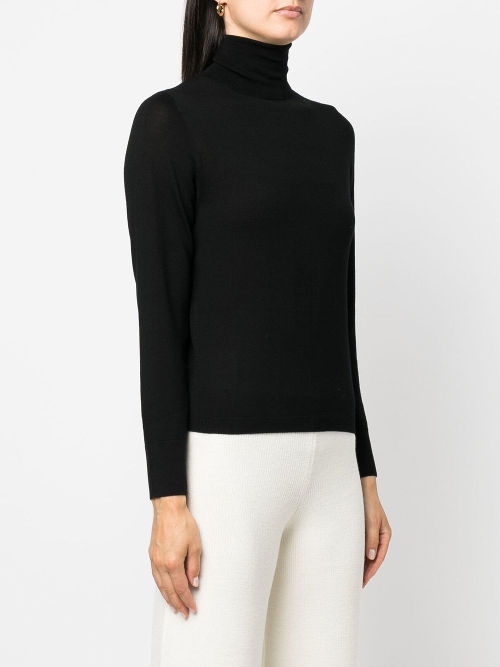 high-neck virgin wool jumper - 3