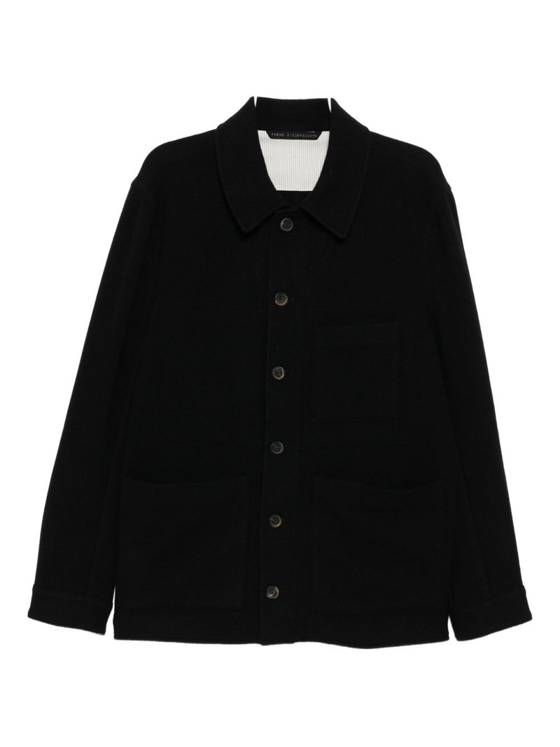 buttoned wool-blend jacket 1