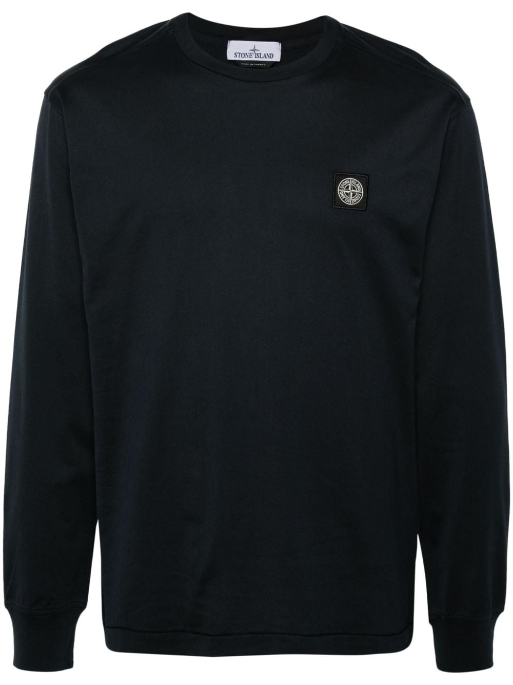Compass-patch cotton T-shirt - 1