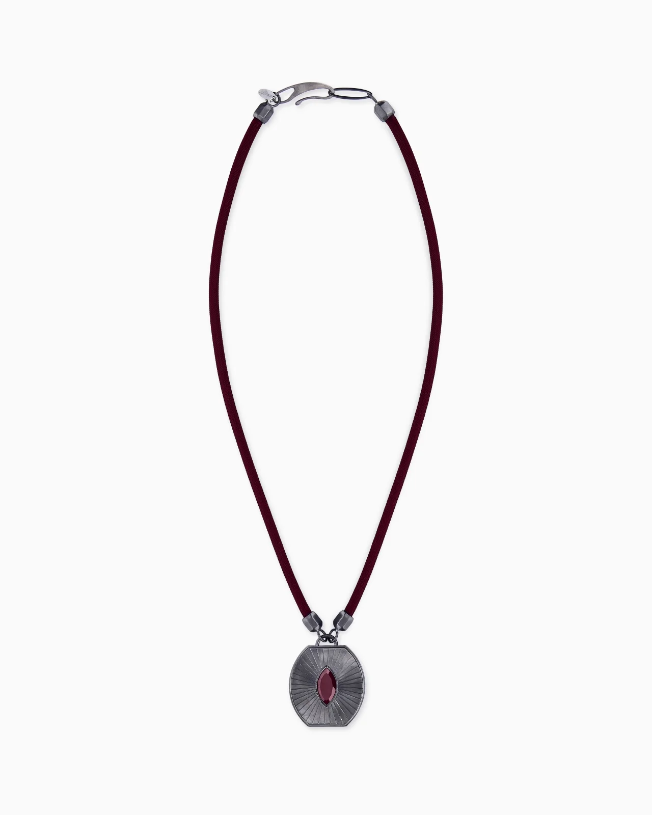 NECKLACE IN TIN ALLOY AND BRASS WITH GLASS - 1