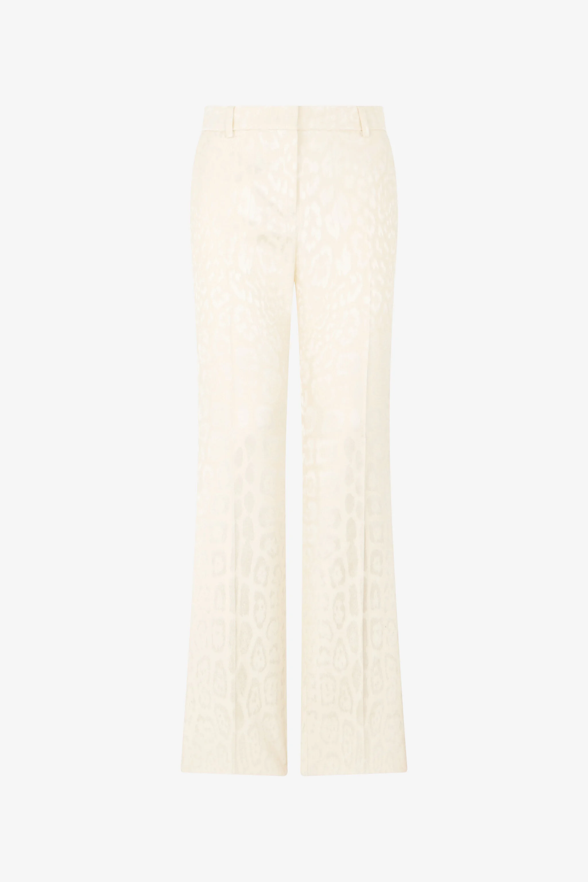 Ivory Trousers With Jaguar Motif - 1