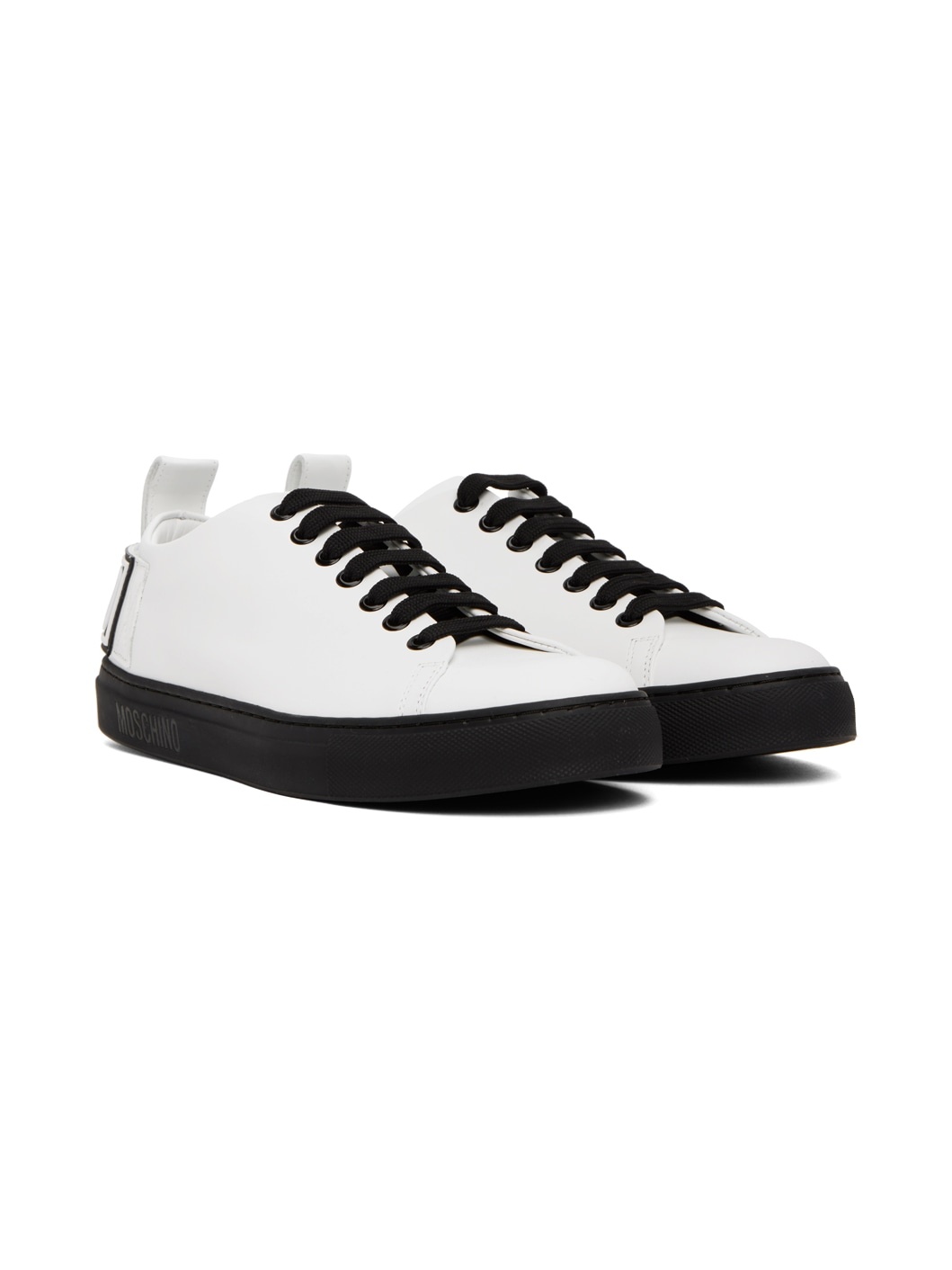 White Embossed Sneakers - 4