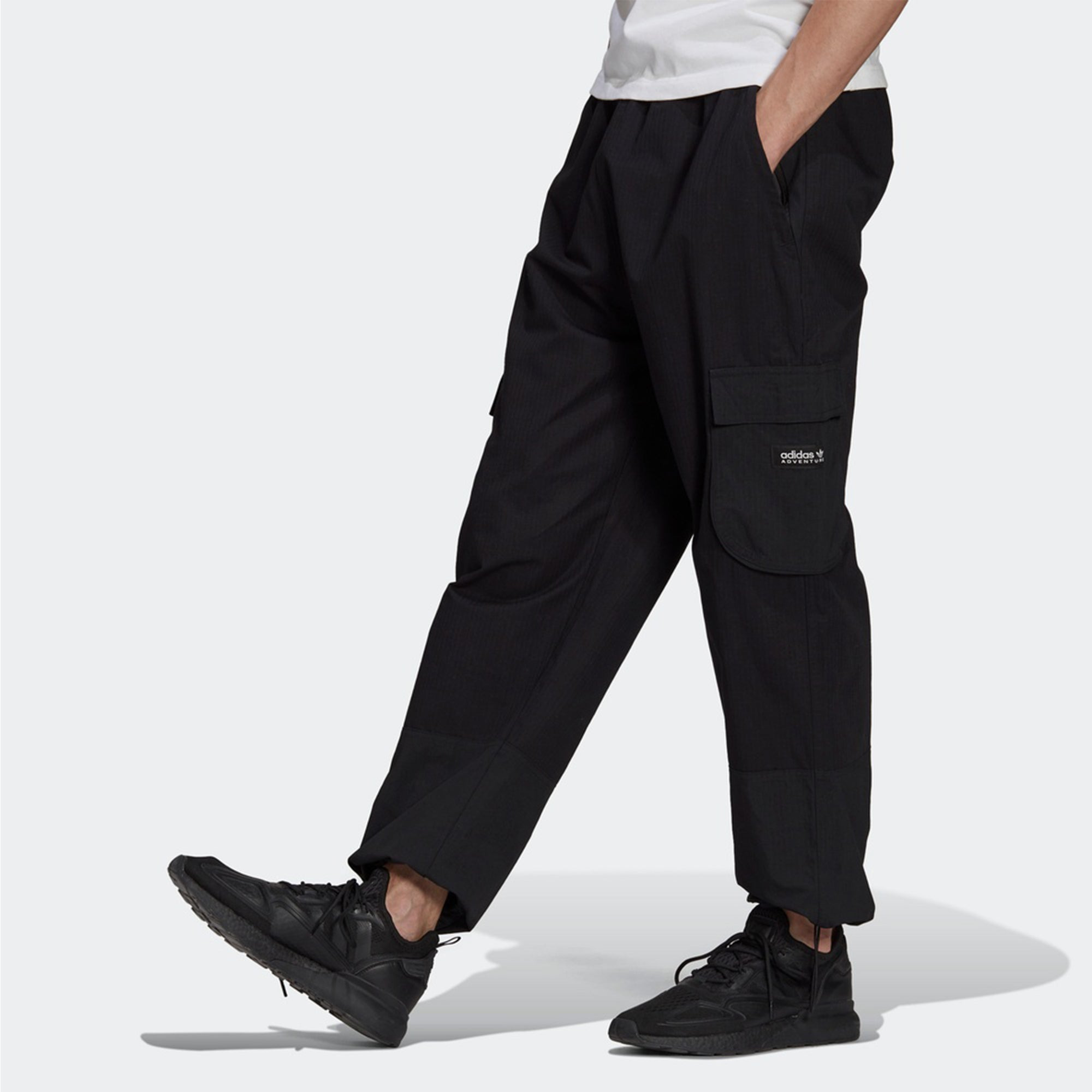 Men's adidas originals Cargo Pant Side Pocket Splicing Drawstring Bundle Feet Sports Pants/Trousers/ - 2