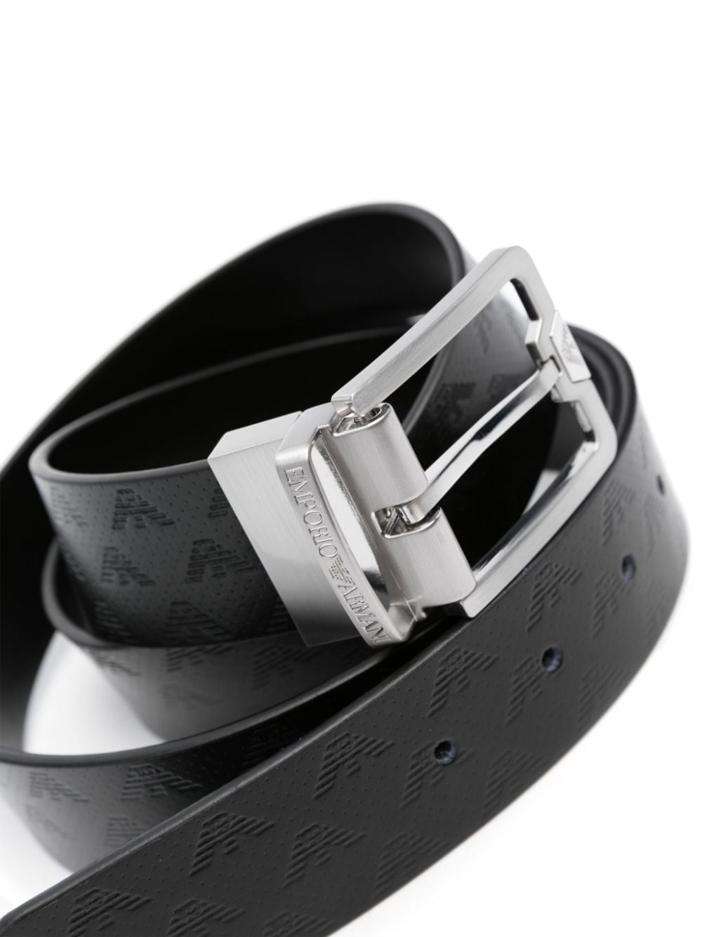 buckle-fastening leather belt - 2