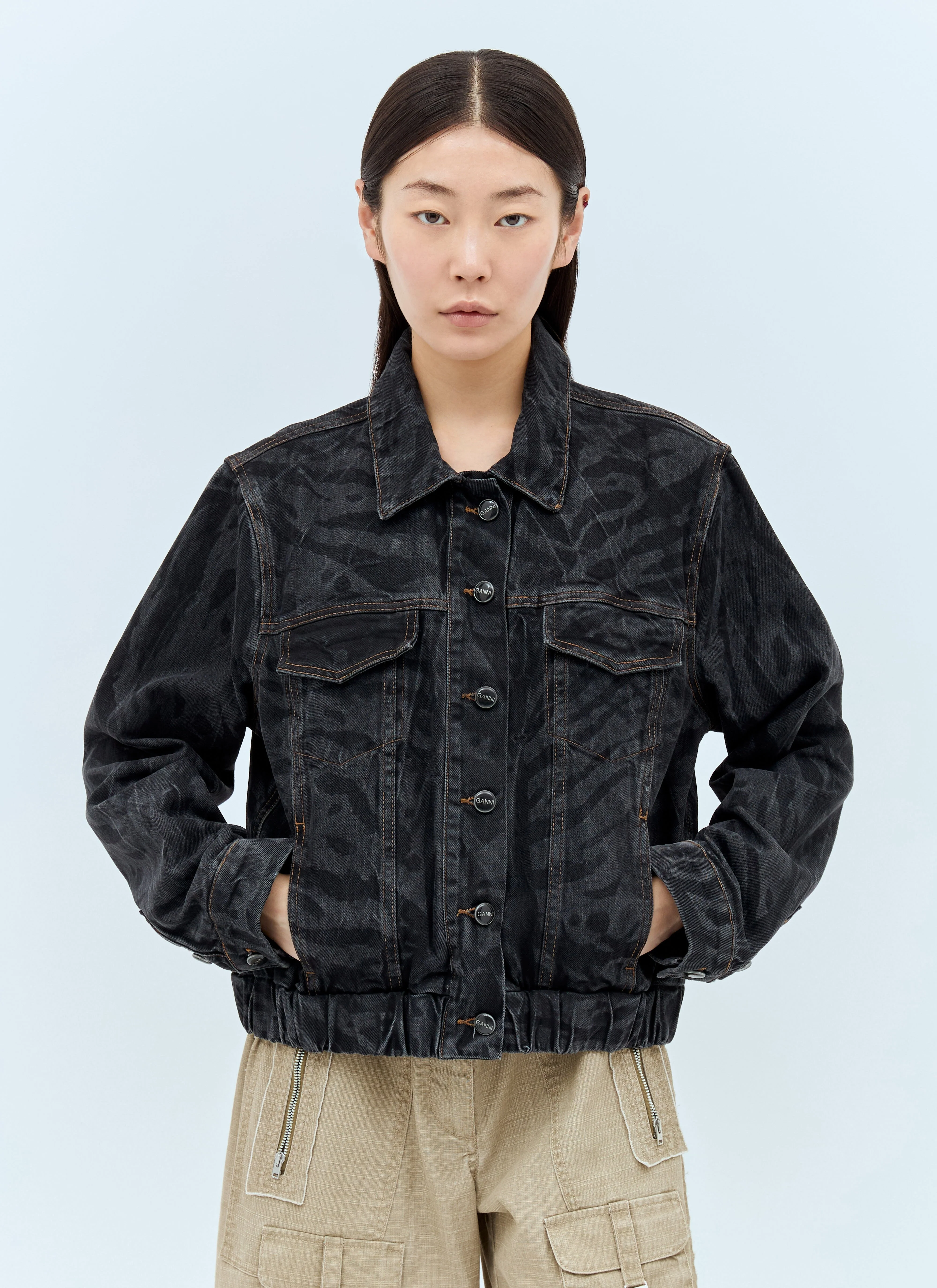 Lazer Denim Bomber Jacket - 1