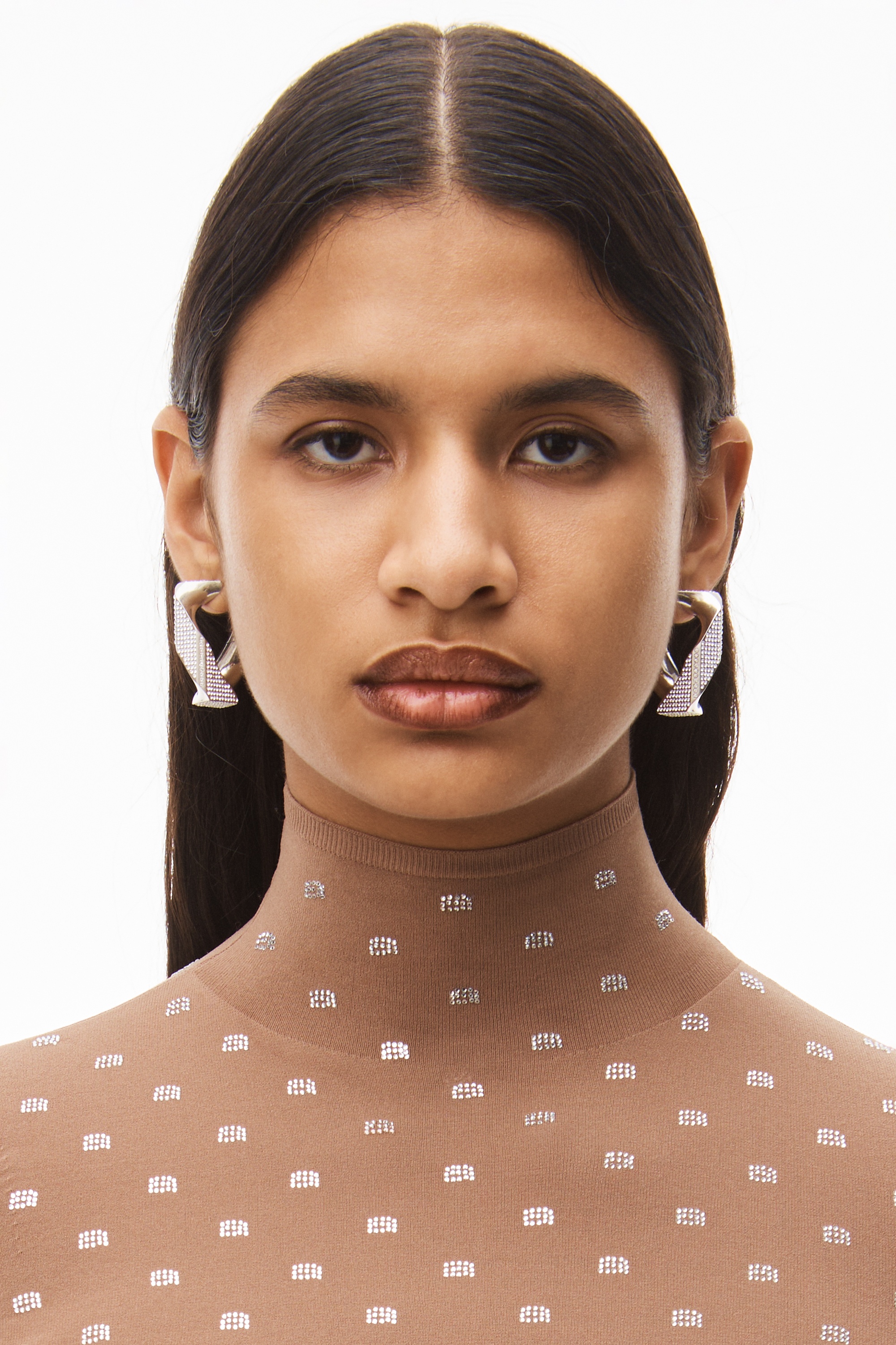 CRYSTAL CHAIN LINK EARRINGS - 3