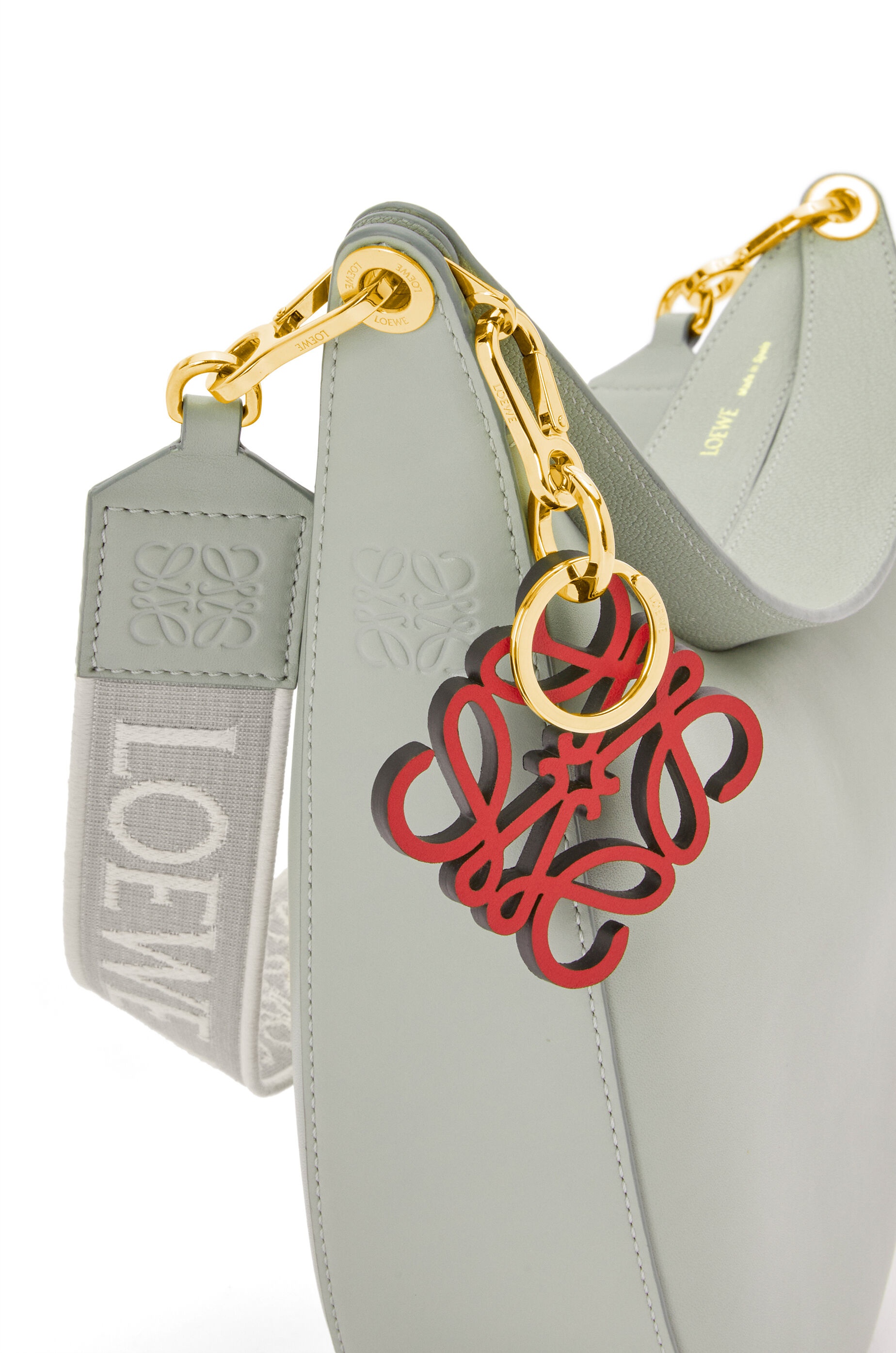 LOEWE Luna bag in satin calfskin and jacquard - 8