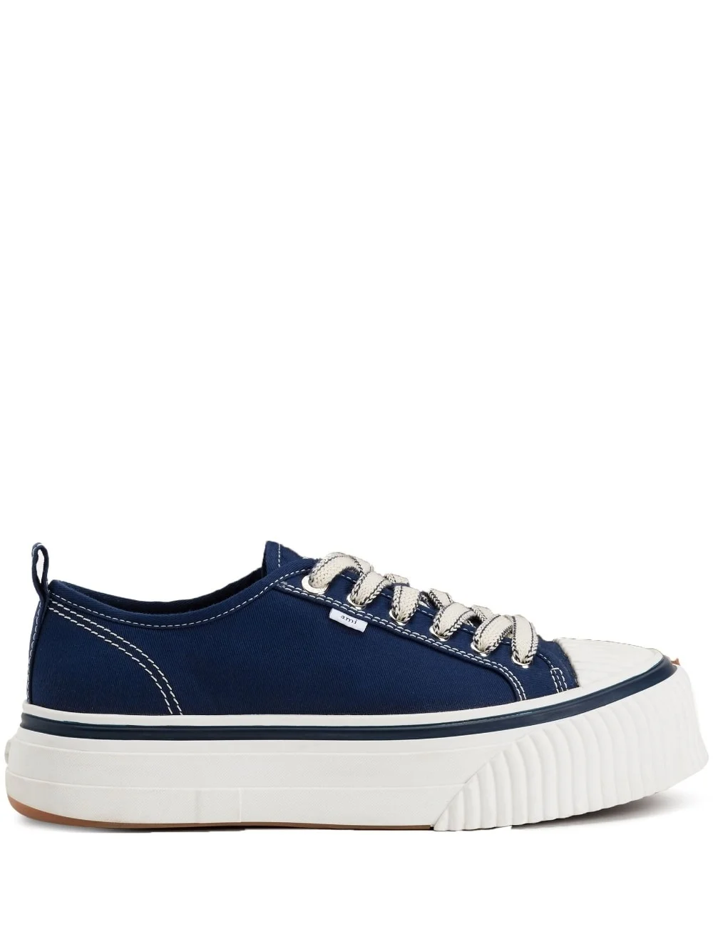 platform lace-up low-top sneakers - 1