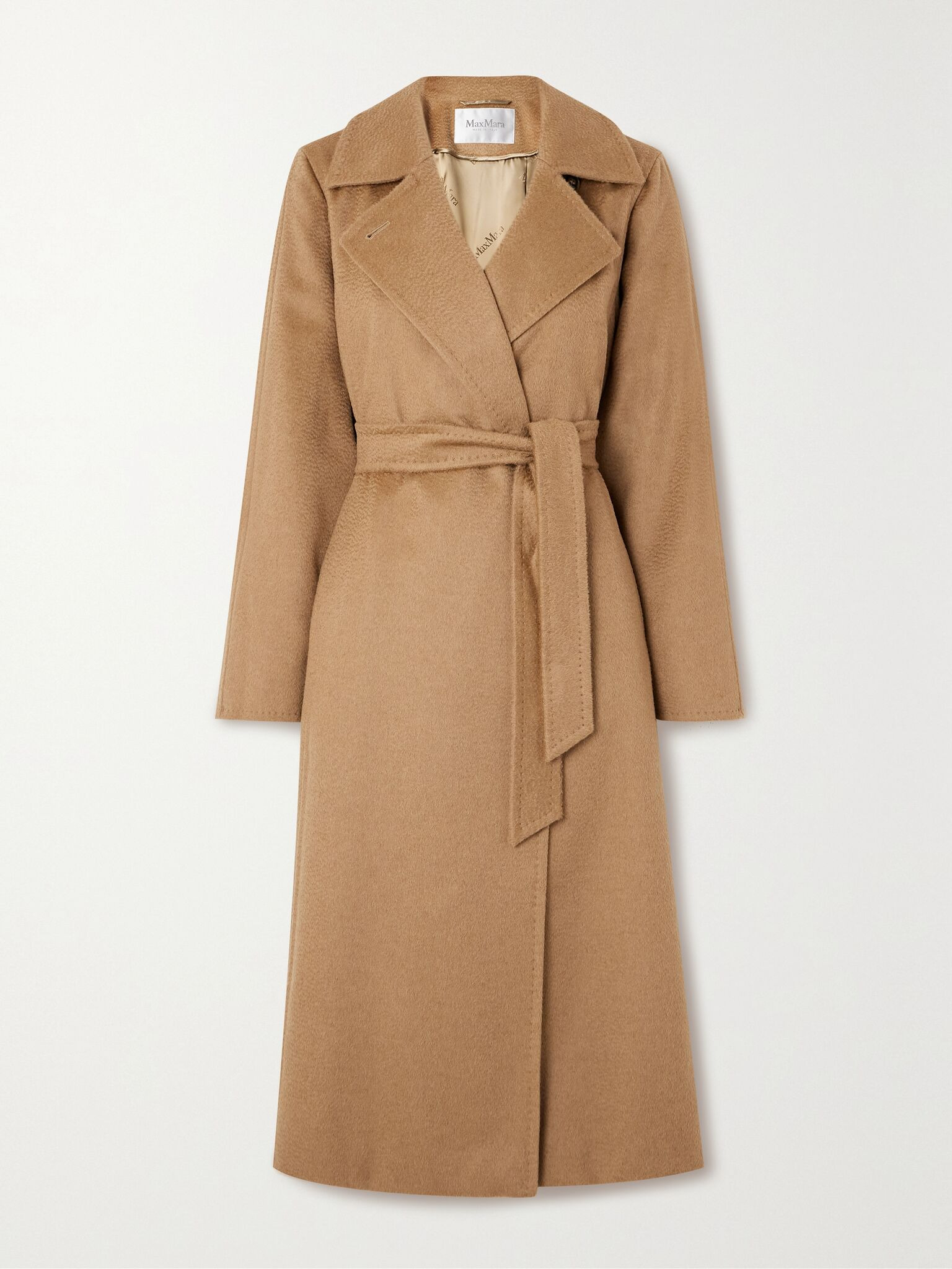 Manuela Icon belted camel hair coat Camel - 1