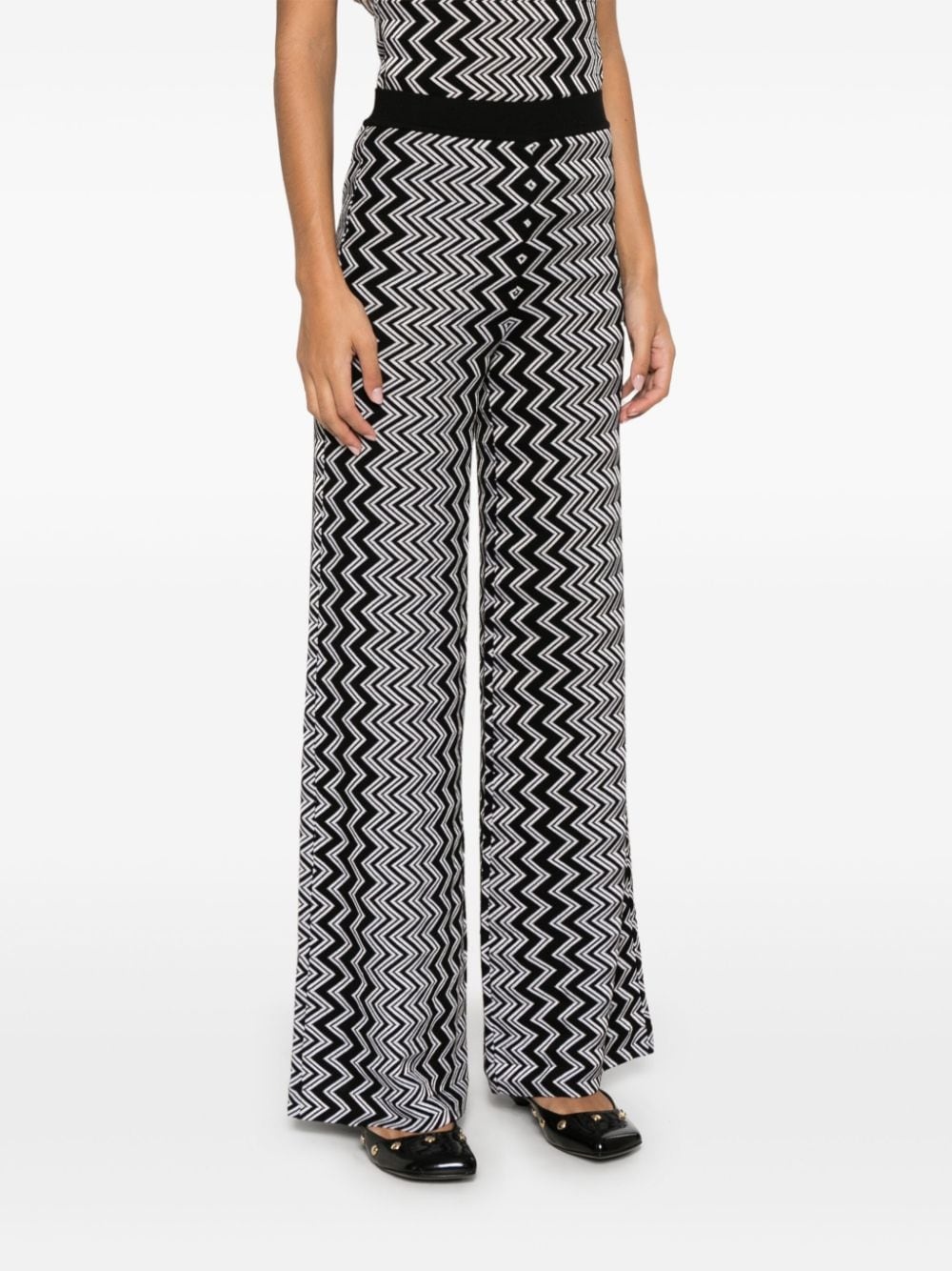 zigzag-design trousers - 3