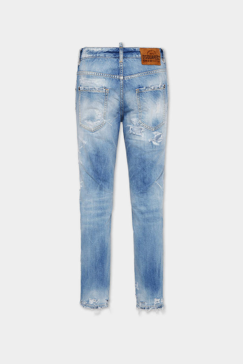 LIGHT SUPER RIPPED WASH COOL GIRL JEANS - 2