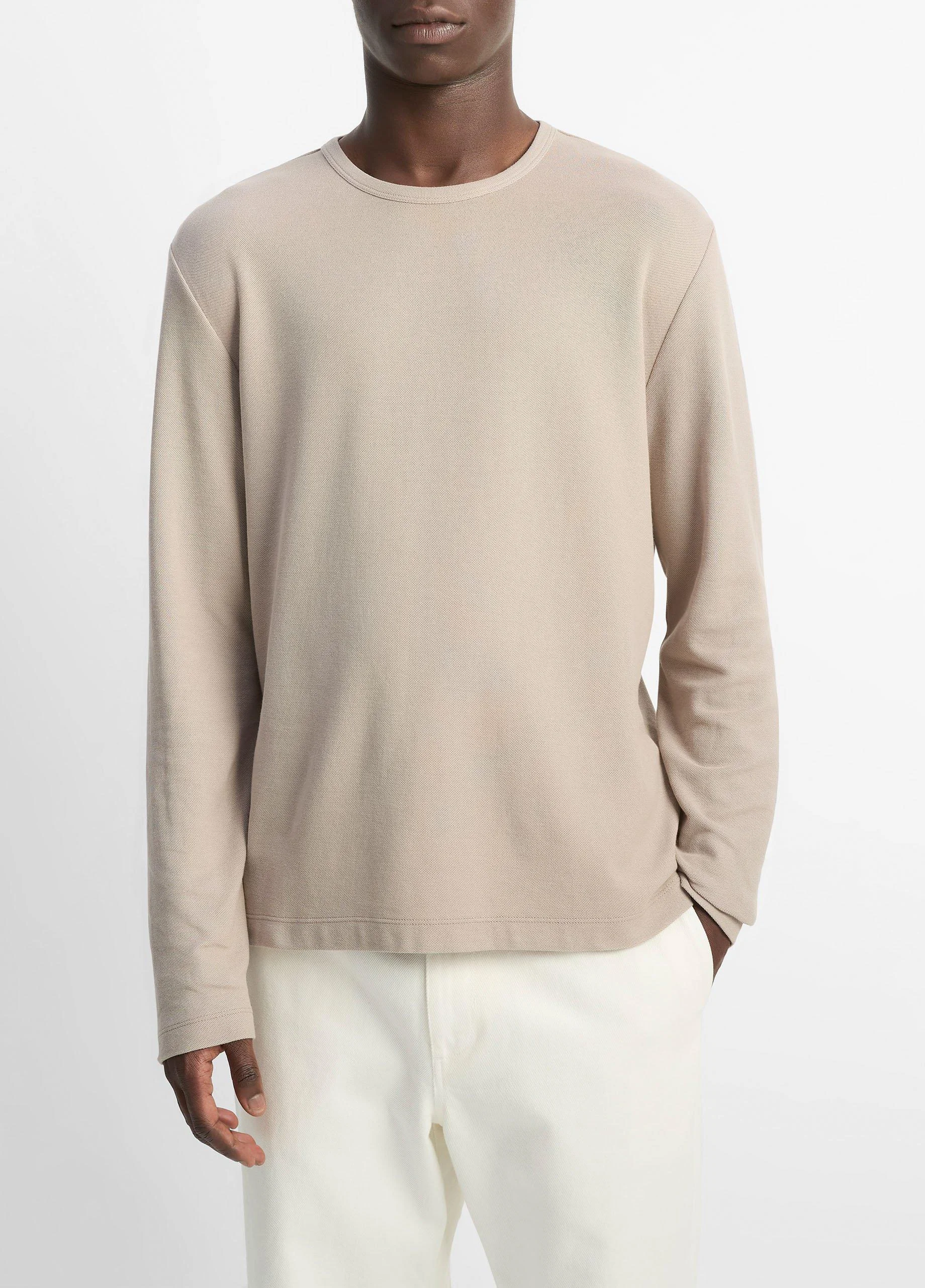 Pima Cotton Piqué Long-Sleeve T-Shirt - 1