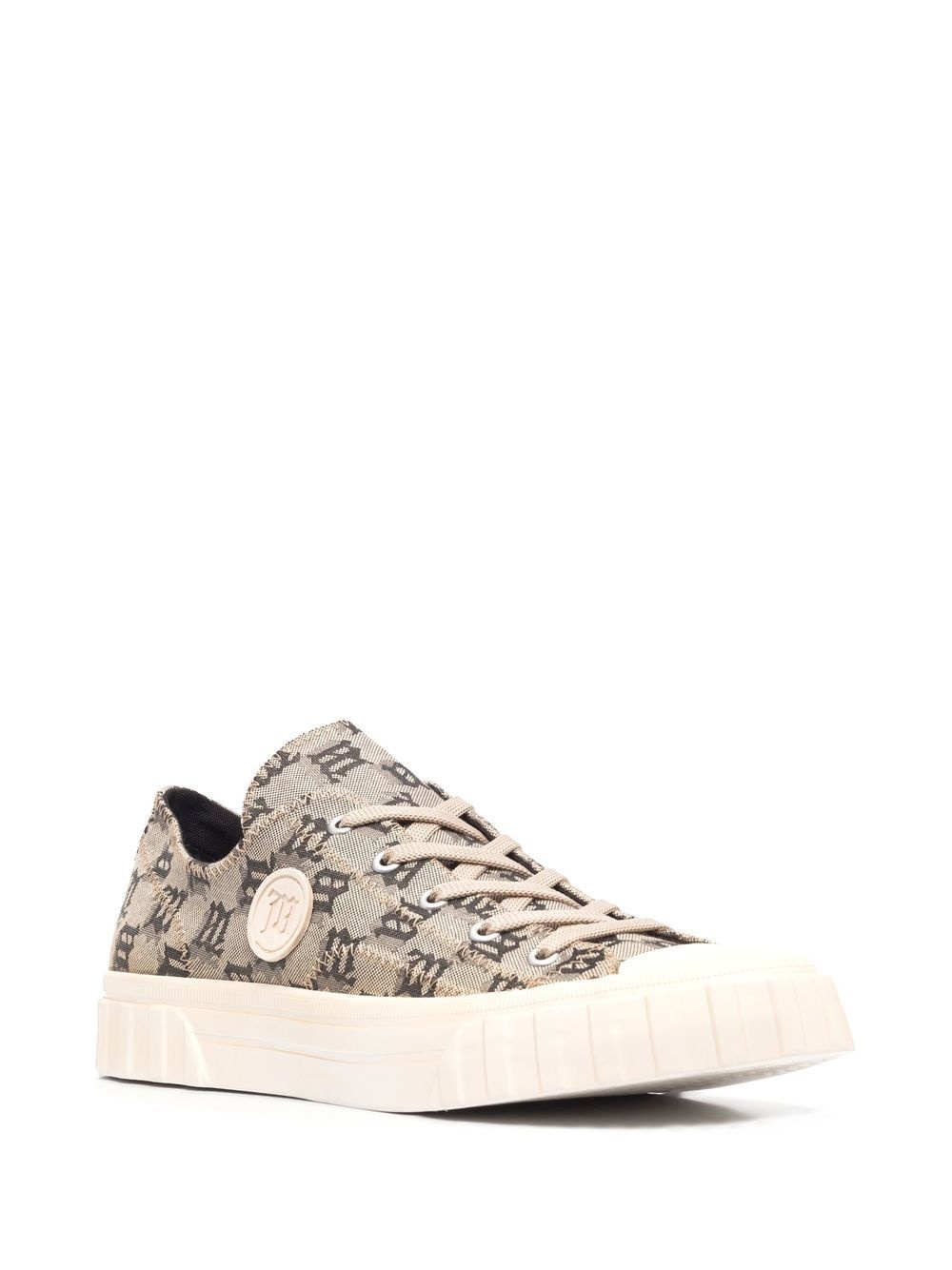 monogram lace-up sneakers - 2