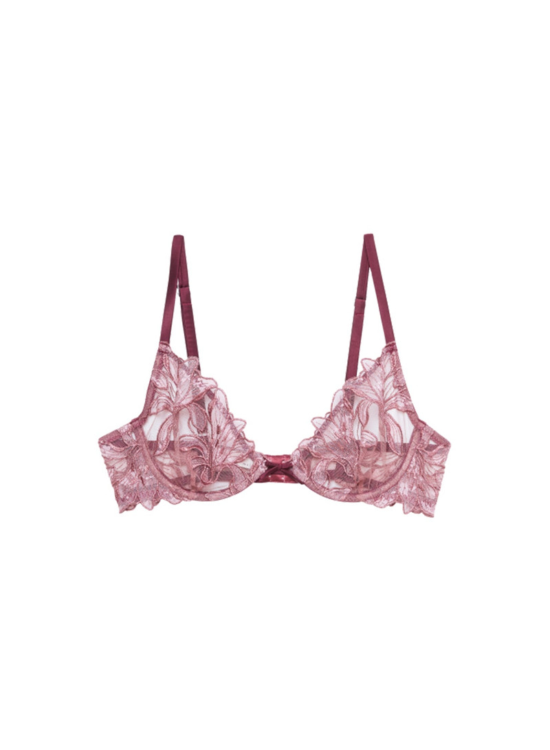 Lily Embroidery Plunge Demi Bra 1