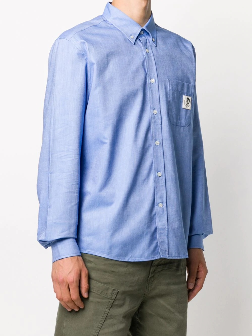 logo patch Oxford shirt - 3