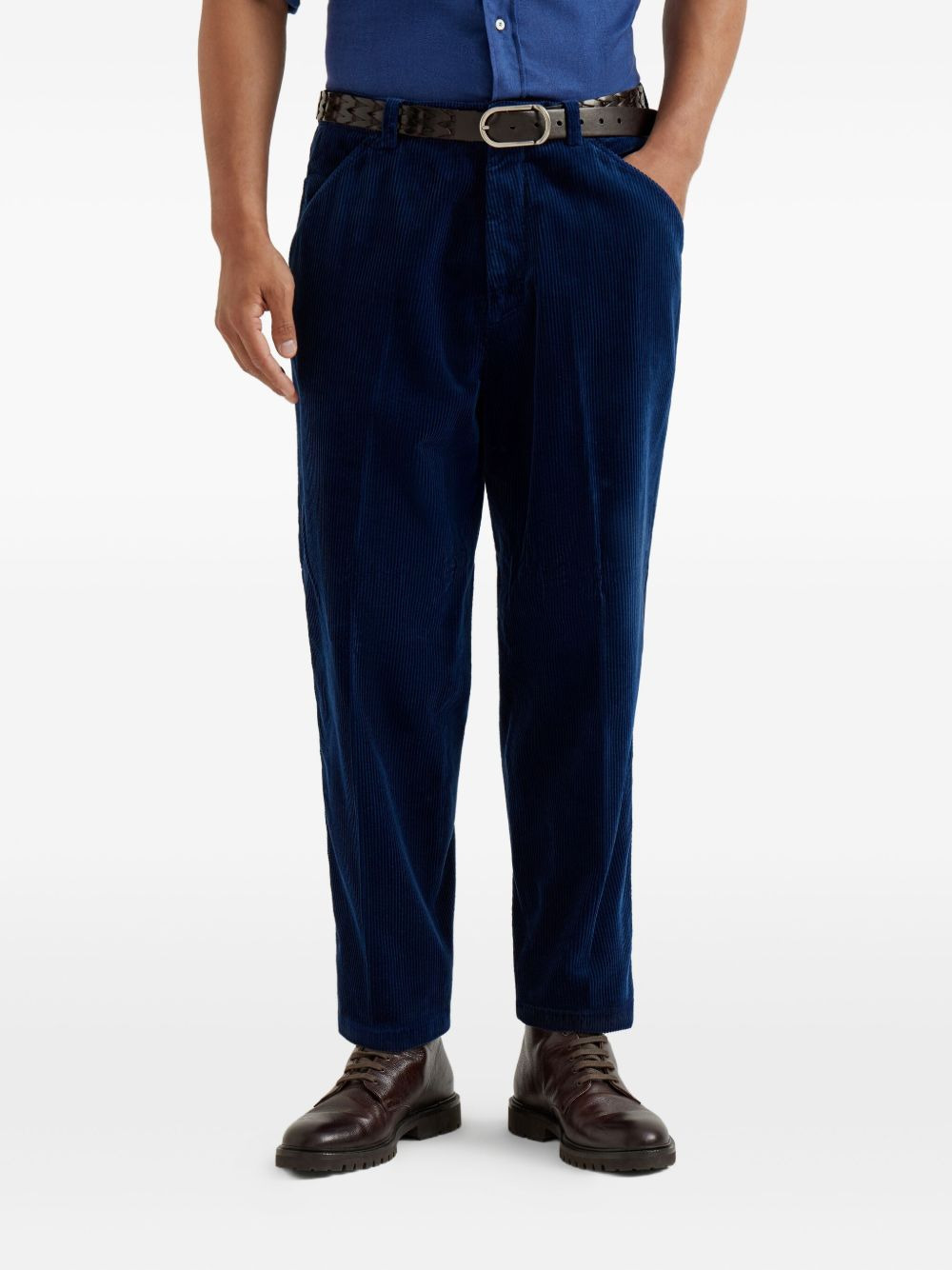 pleated corduroy trousers - 3
