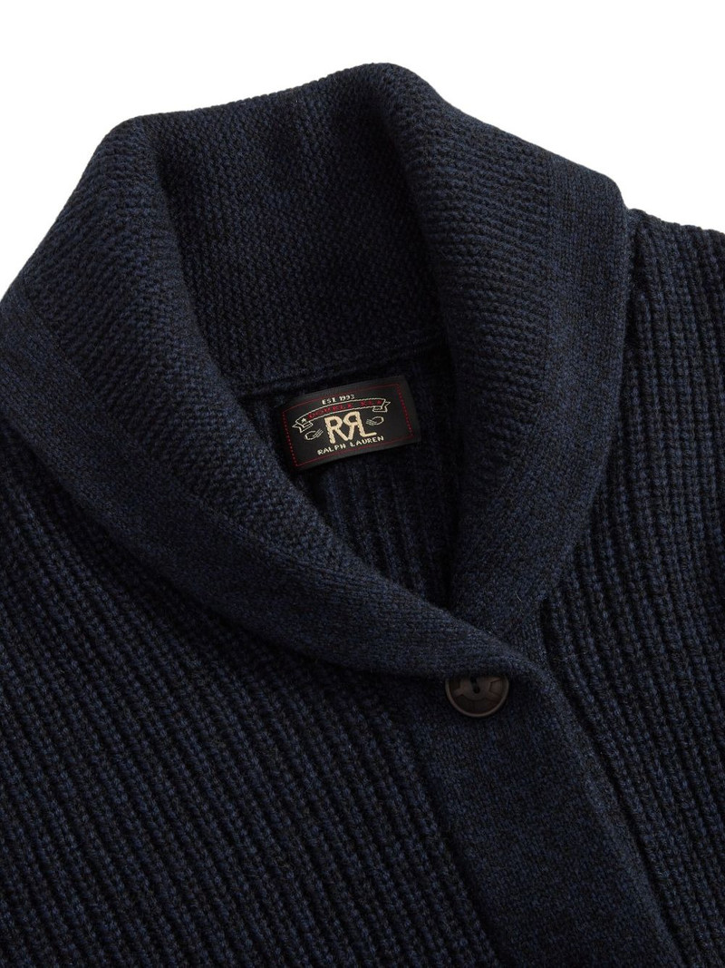 shawl-collar buttoned cardigan 4